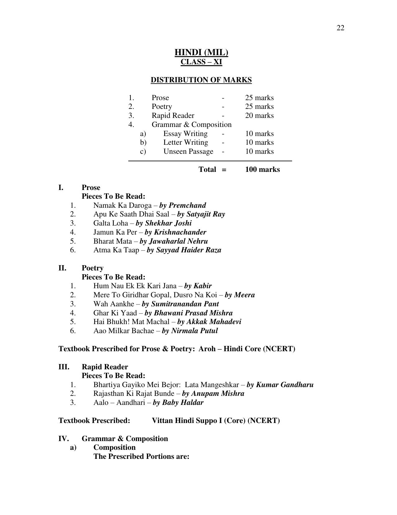 Meghalaya Board Class 11th Syllabus - Page 10
