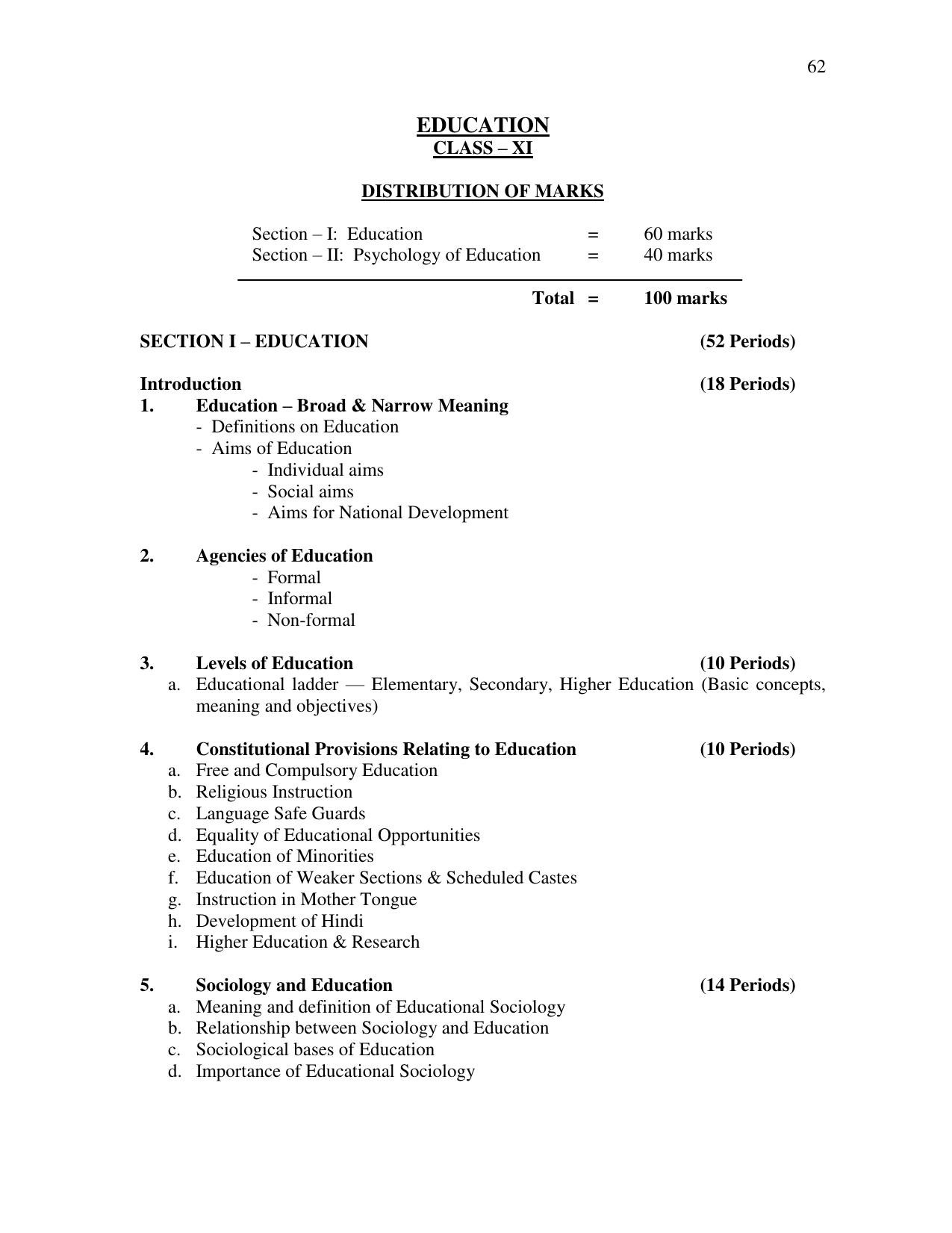 Meghalaya Board Class 11th Syllabus - Page 28