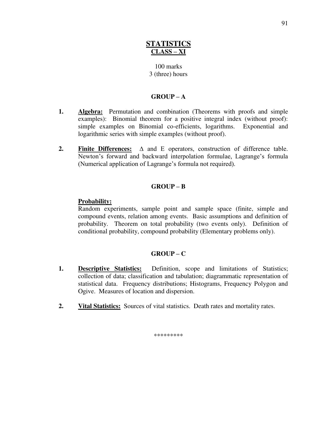 Meghalaya Board Class 11th Syllabus - Page 42