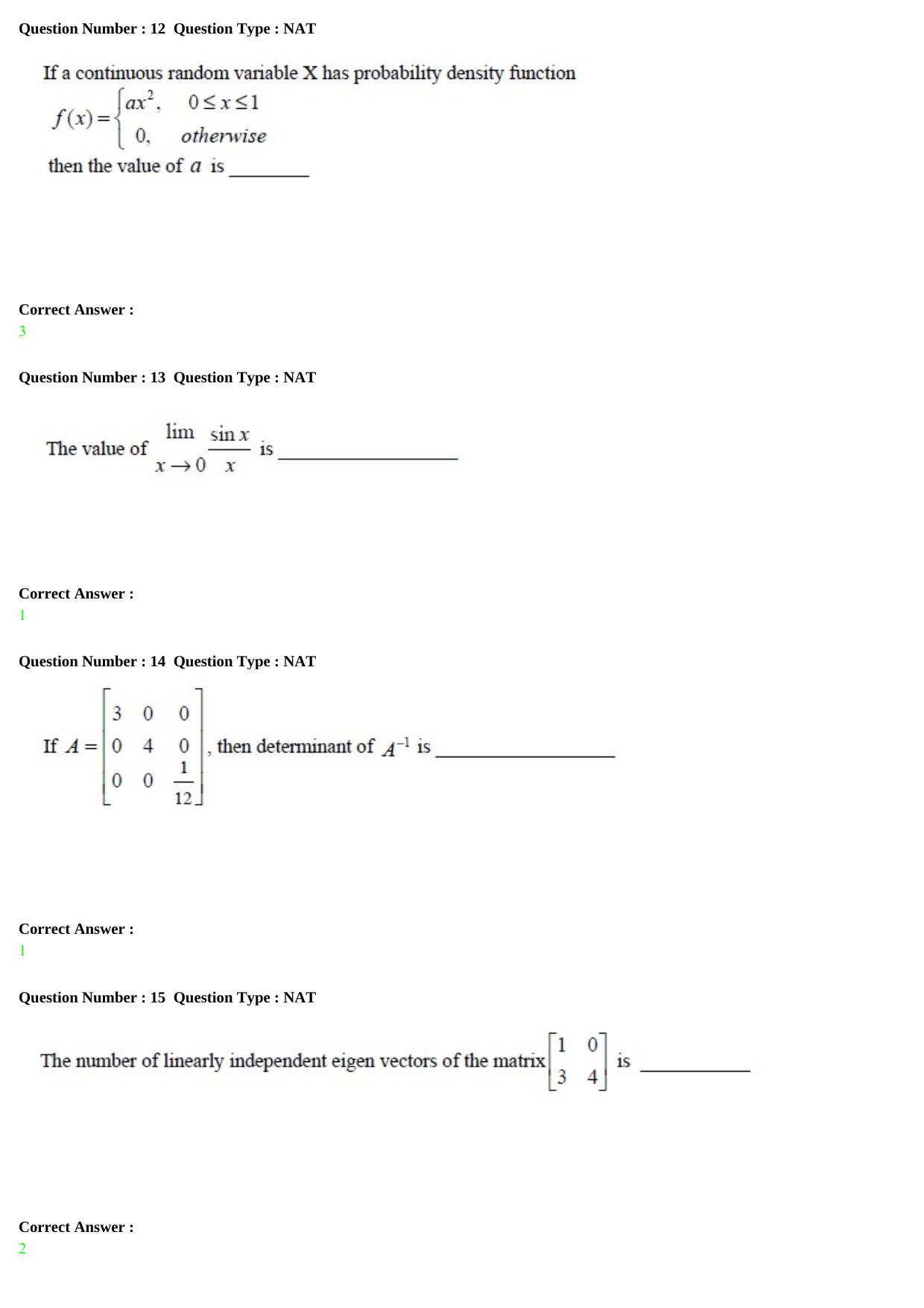 GATE 2015 Textile Engineering and Fibre Science (TF) Question Paper with Answer Key - Page 5