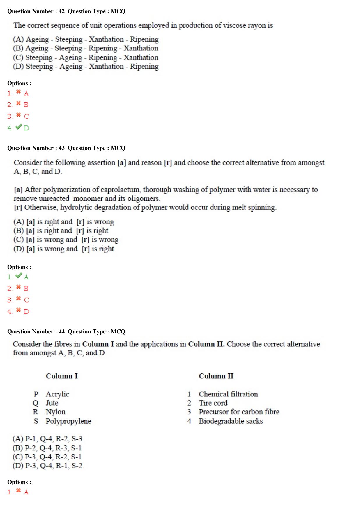GATE 2015 Textile Engineering and Fibre Science (TF) Question Paper with Answer Key - Page 13