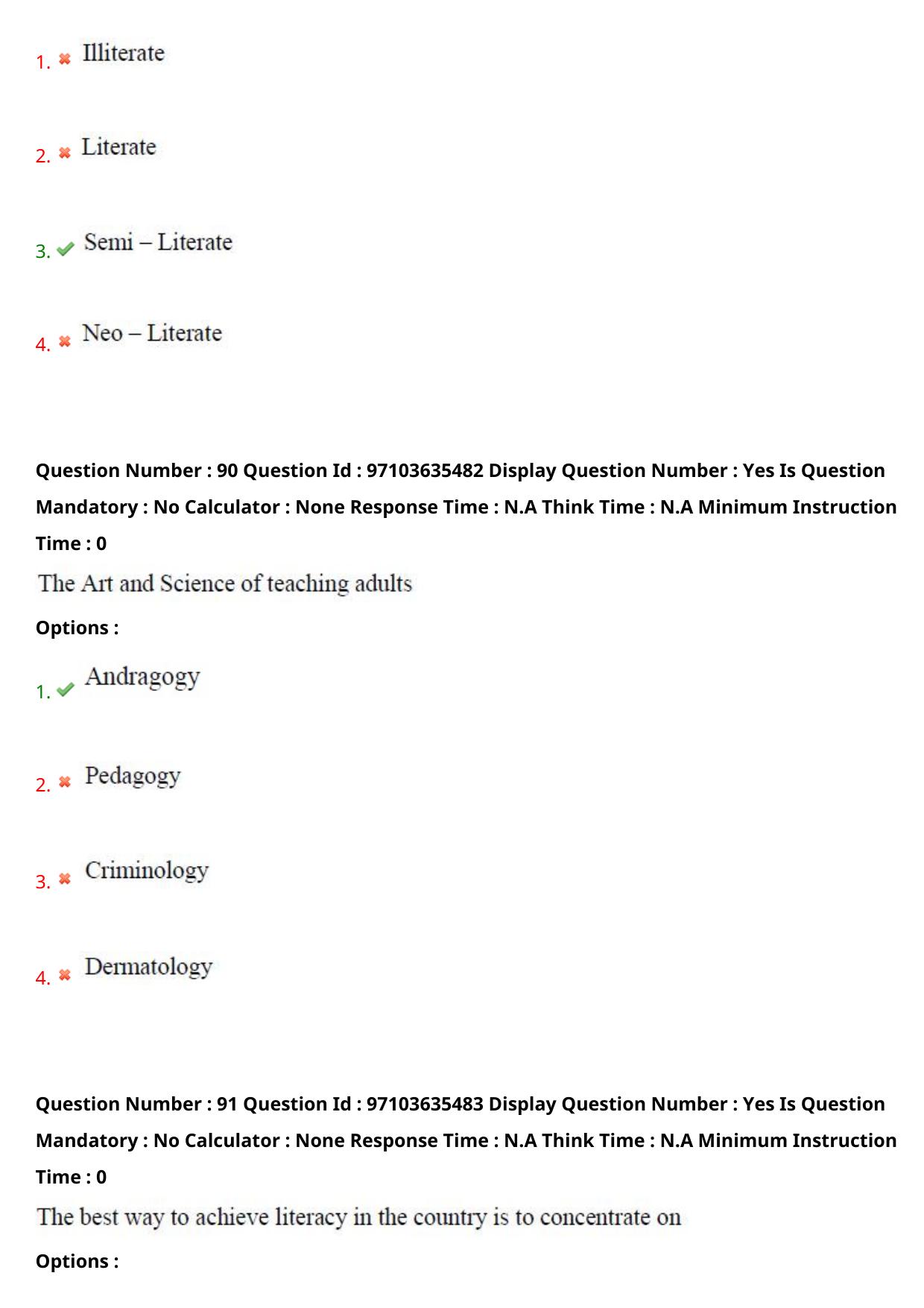 AP RCET 2024 Adult Education Question Paper (04-05-2024 (Saturday) Session-I) - Page 53