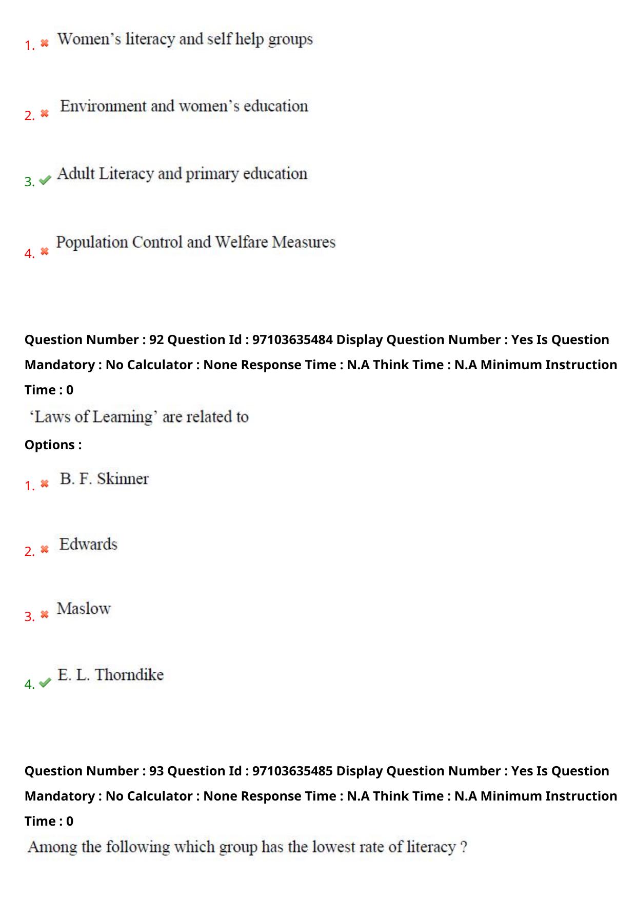 AP RCET 2024 Adult Education Question Paper (04-05-2024 (Saturday) Session-I) - Page 54