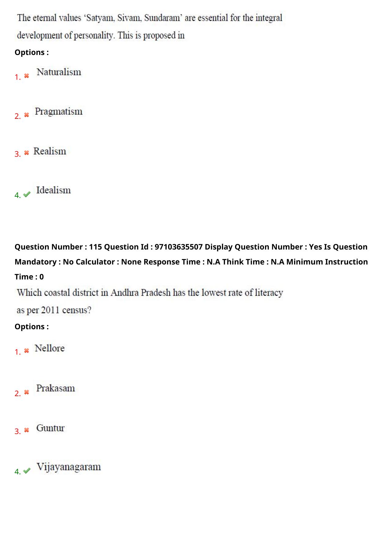 AP RCET 2024 Adult Education Question Paper (04-05-2024 (Saturday) Session-I) - Page 66