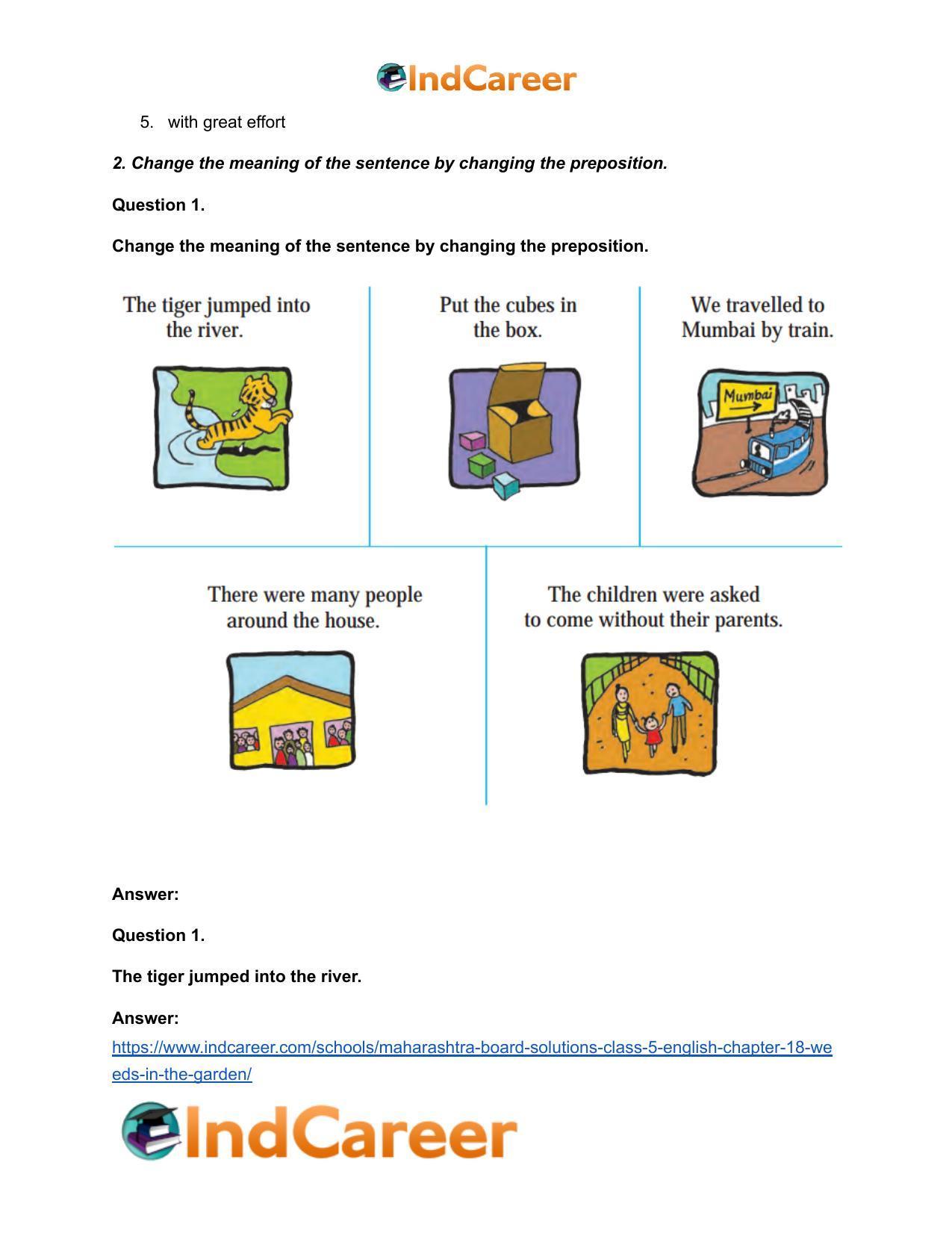 Maharashtra Board Solutions Class 5-English: Chapter 18- Weeds in the Garden - Page 5