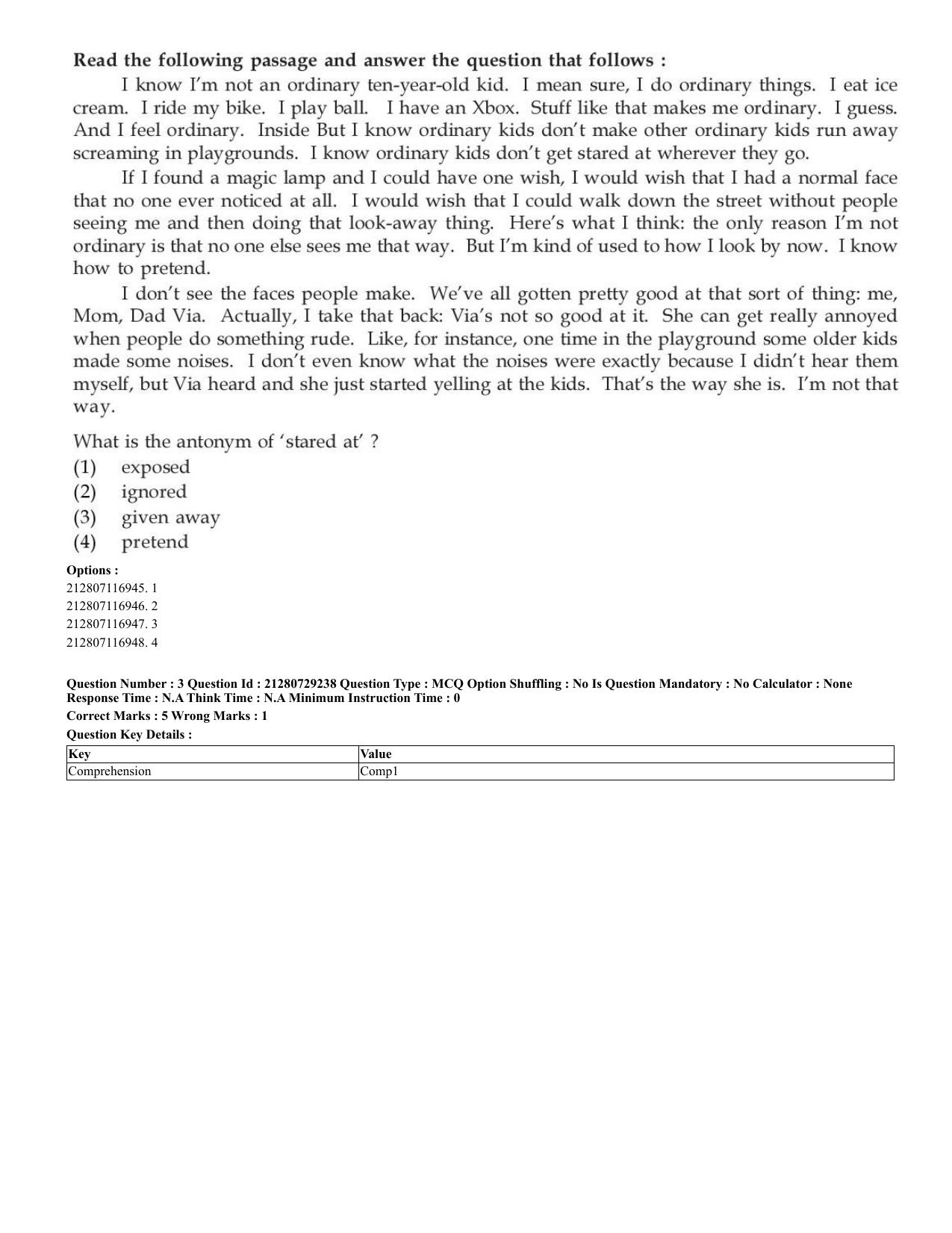 CUET 2023 English Shift 2 Question Papers - Page 3