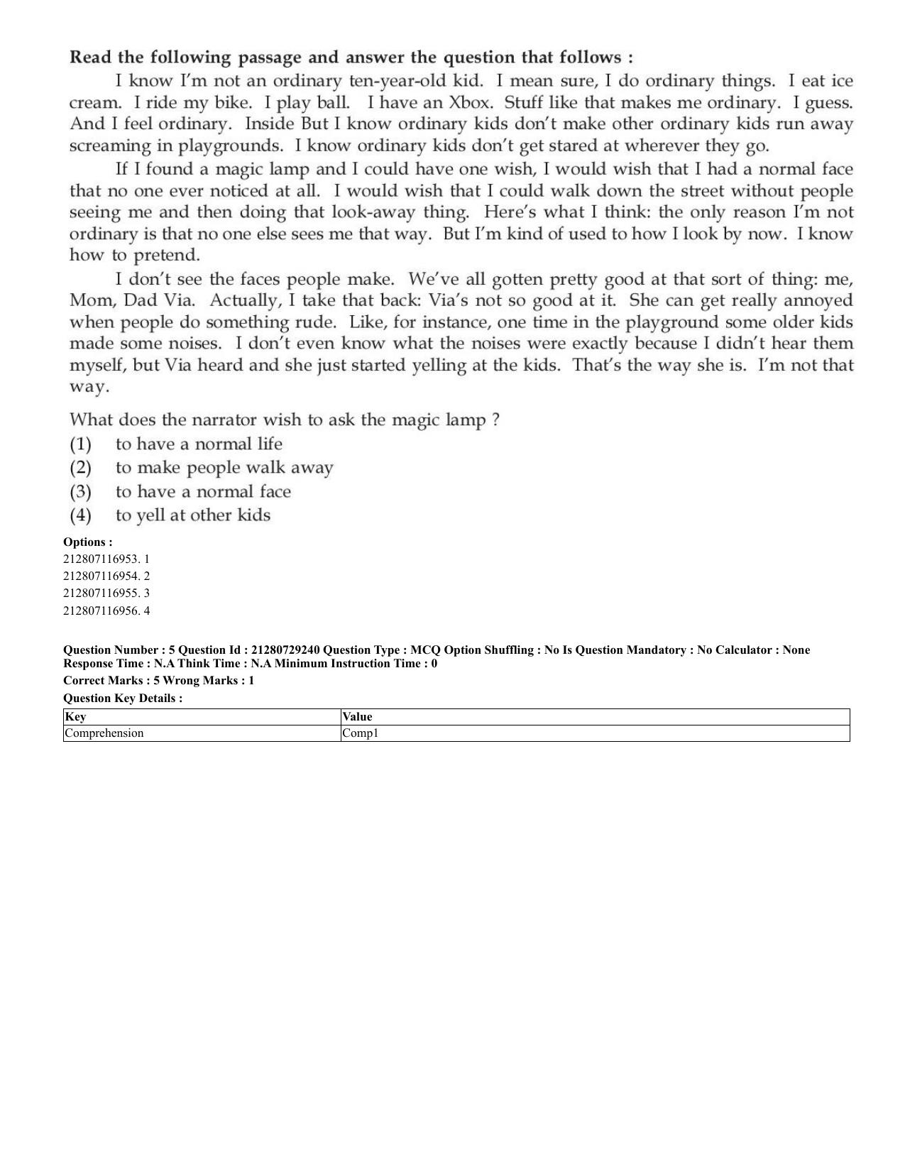 CUET 2023 English Shift 2 Question Papers - Page 5