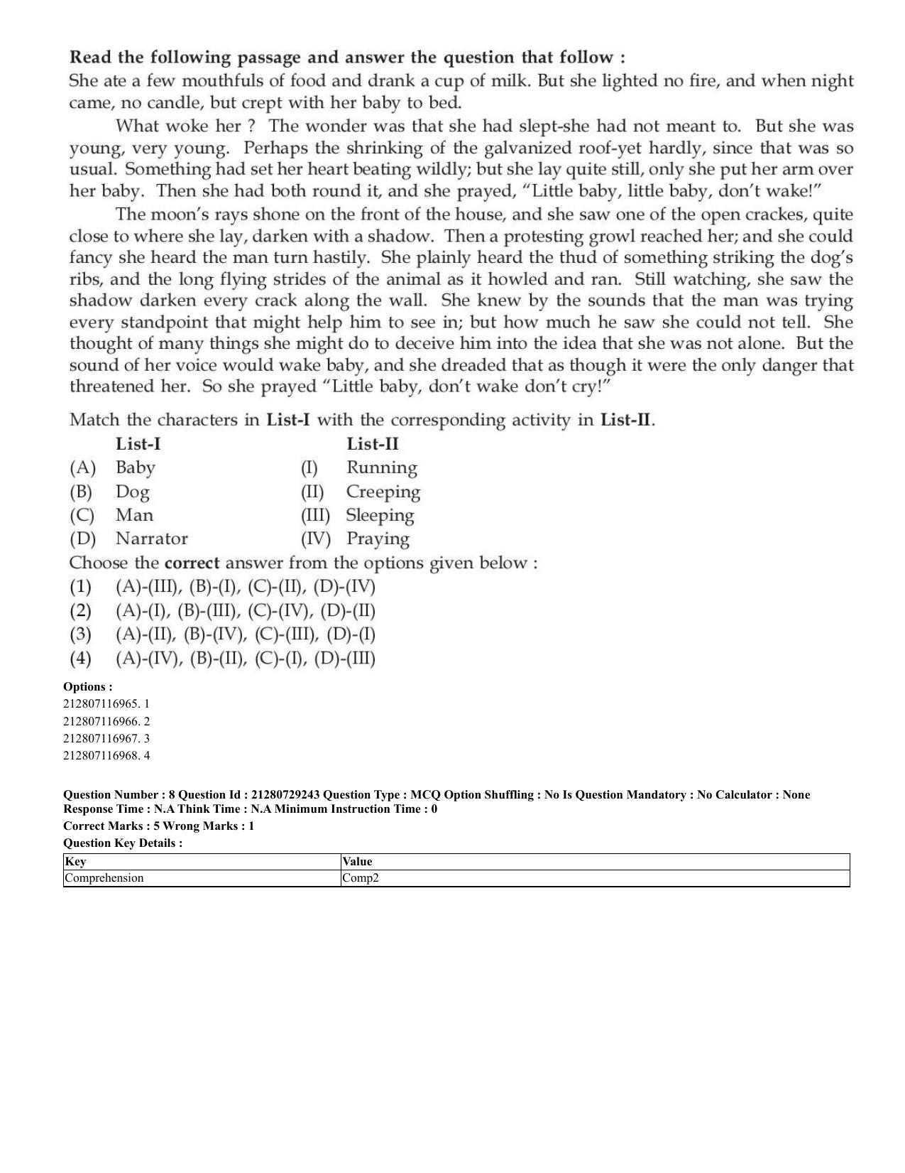 CUET 2023 English Shift 2 Question Papers - Page 8