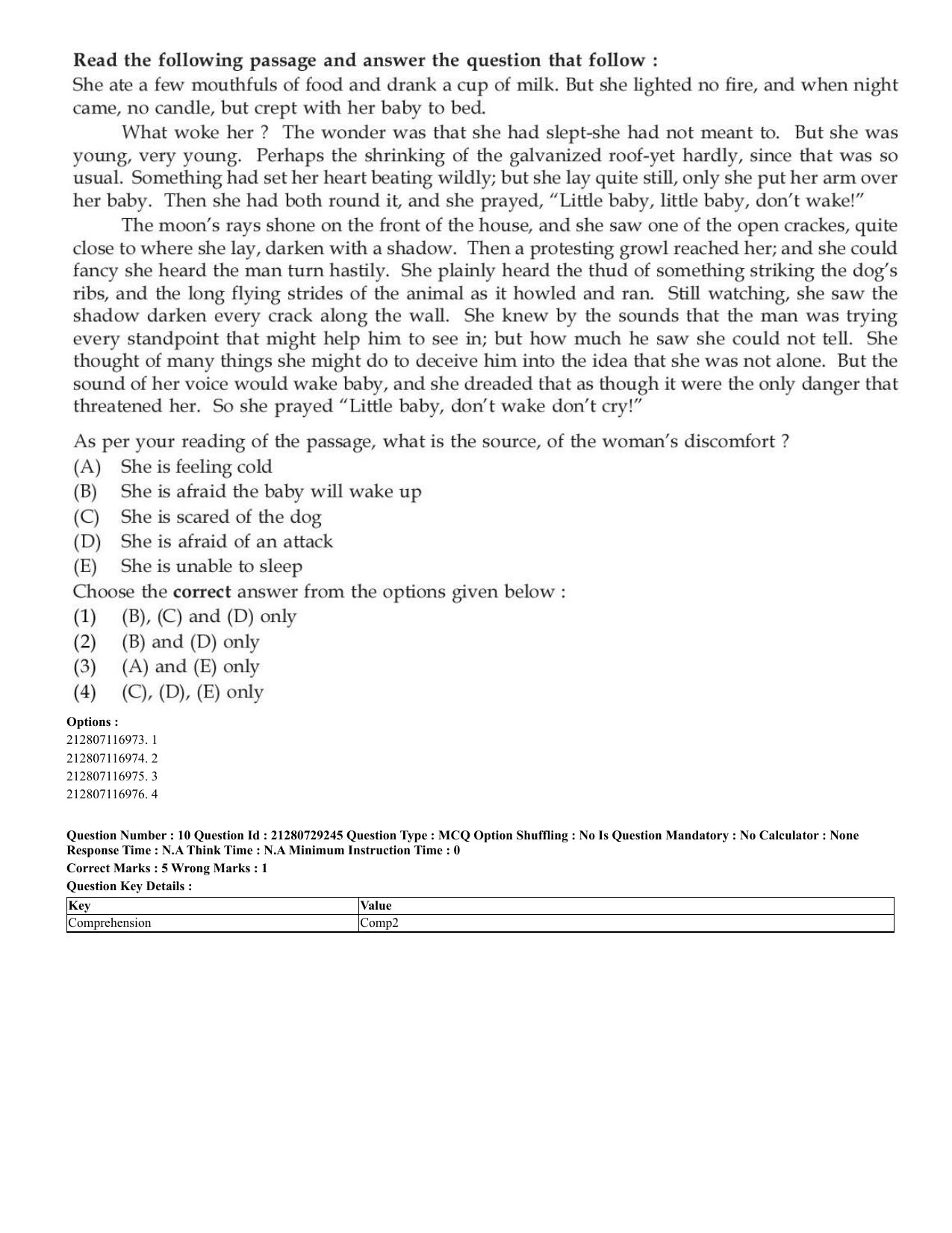 CUET 2023 English Shift 2 Question Papers - Page 10