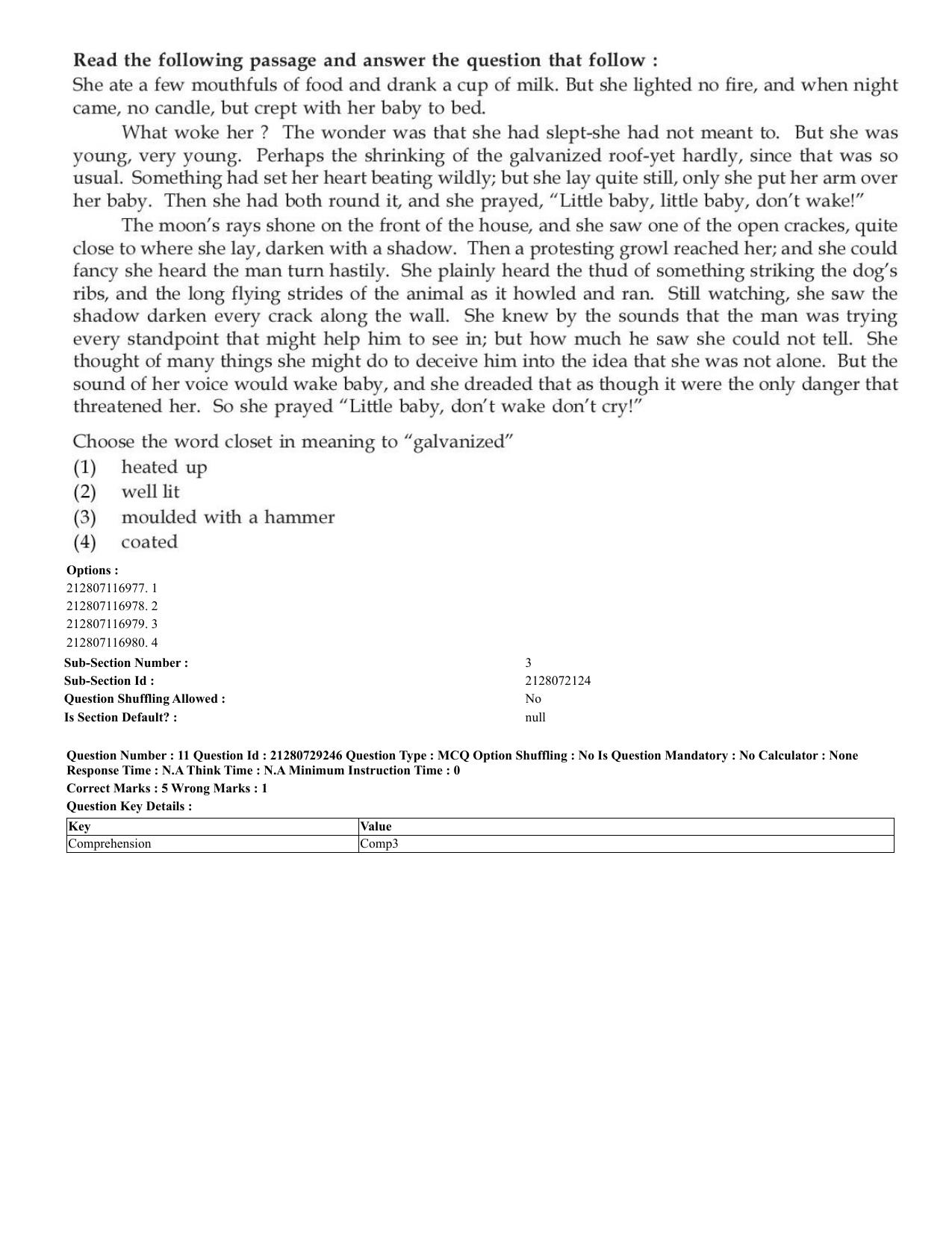 CUET 2023 English Shift 2 Question Papers - Page 11