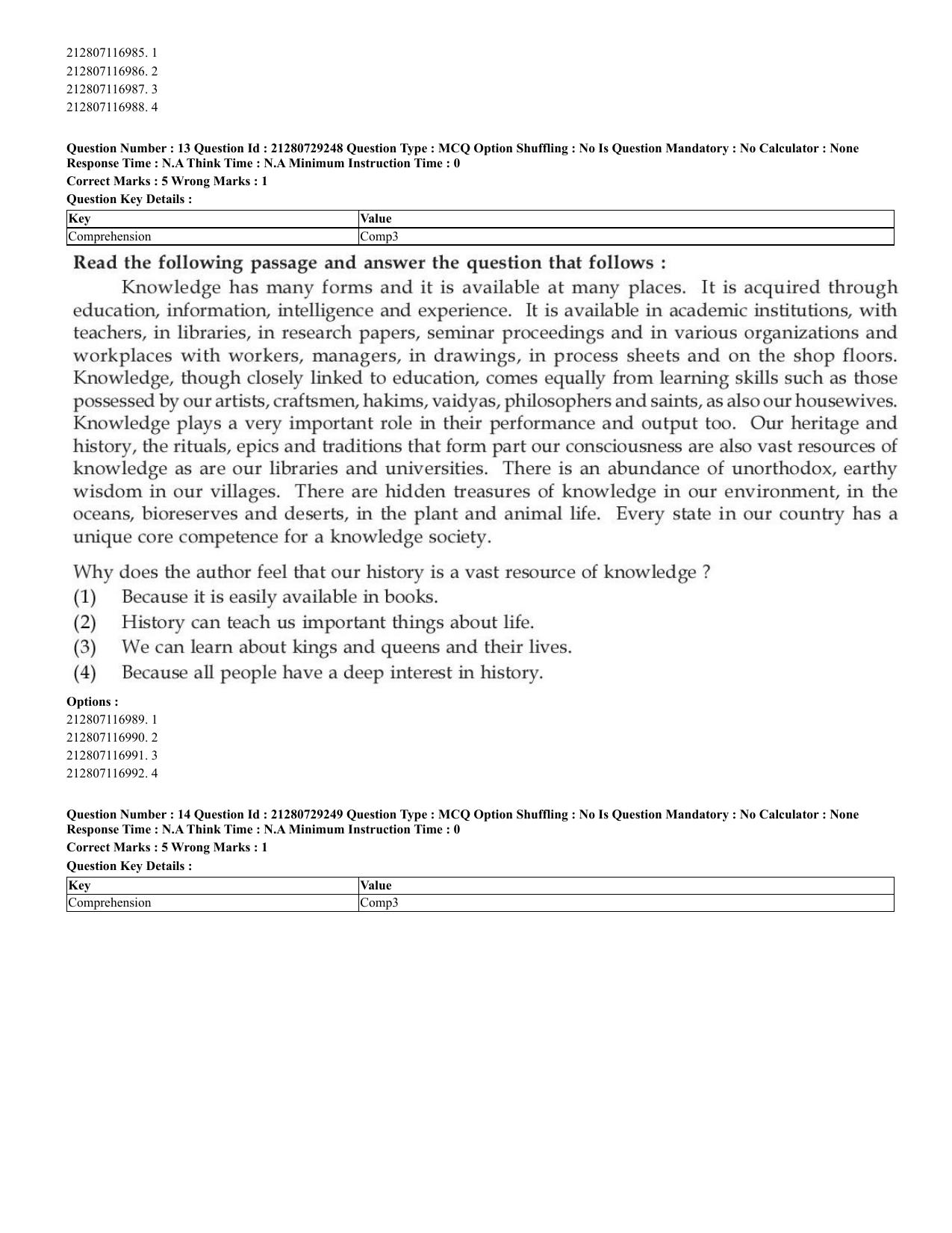 CUET 2023 English Shift 2 Question Papers - Page 13