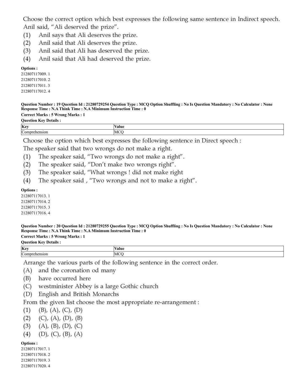 CUET 2023 English Shift 2 Question Papers - Page 16