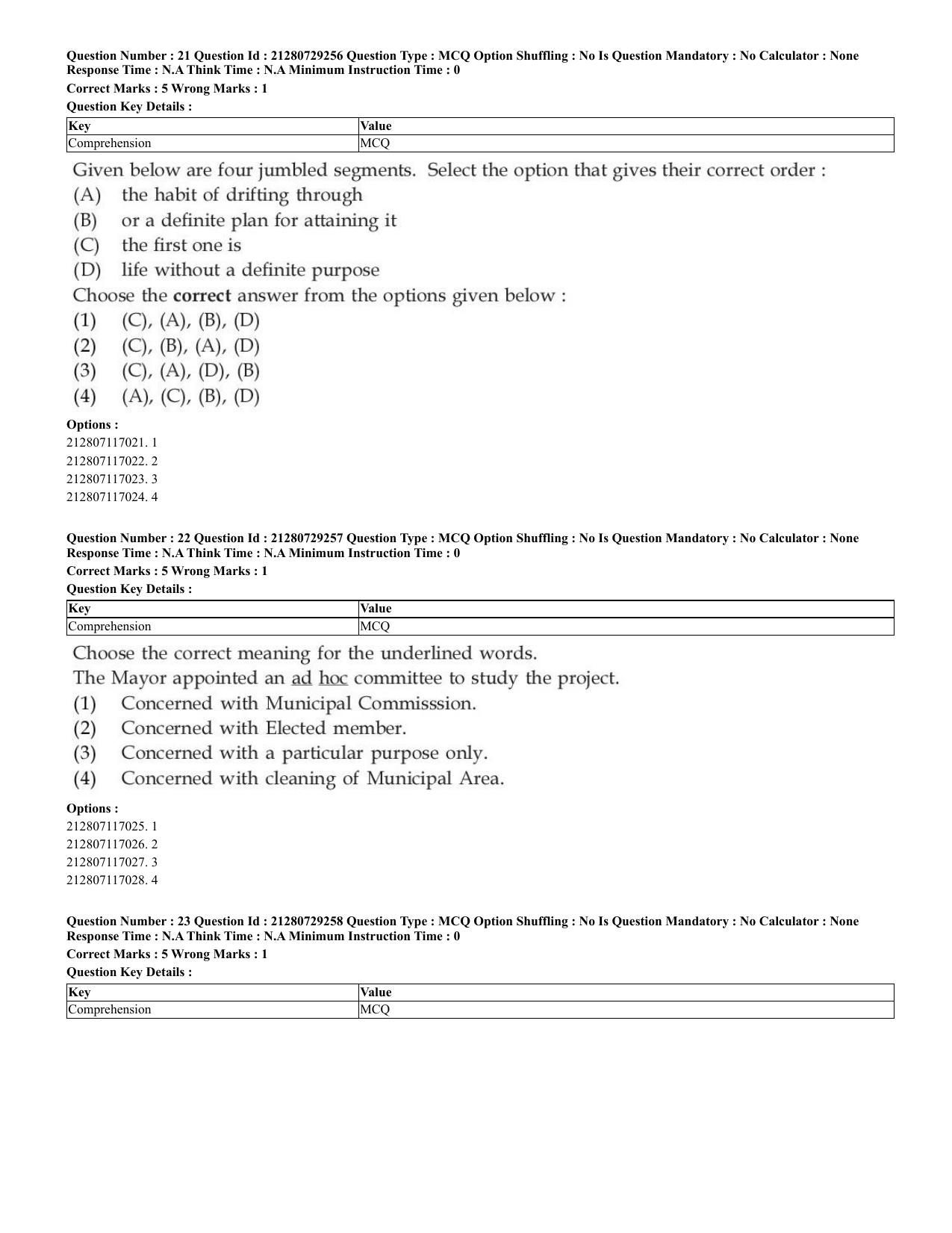 CUET 2023 English Shift 2 Question Papers - Page 17