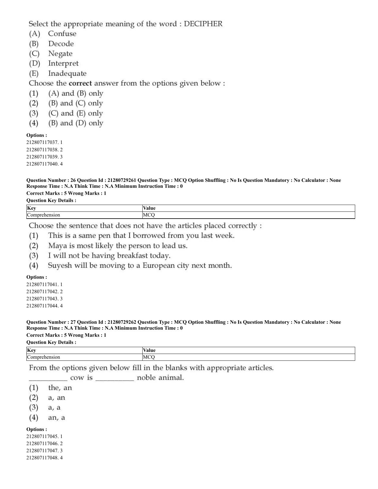 CUET 2023 English Shift 2 Question Papers - Page 19