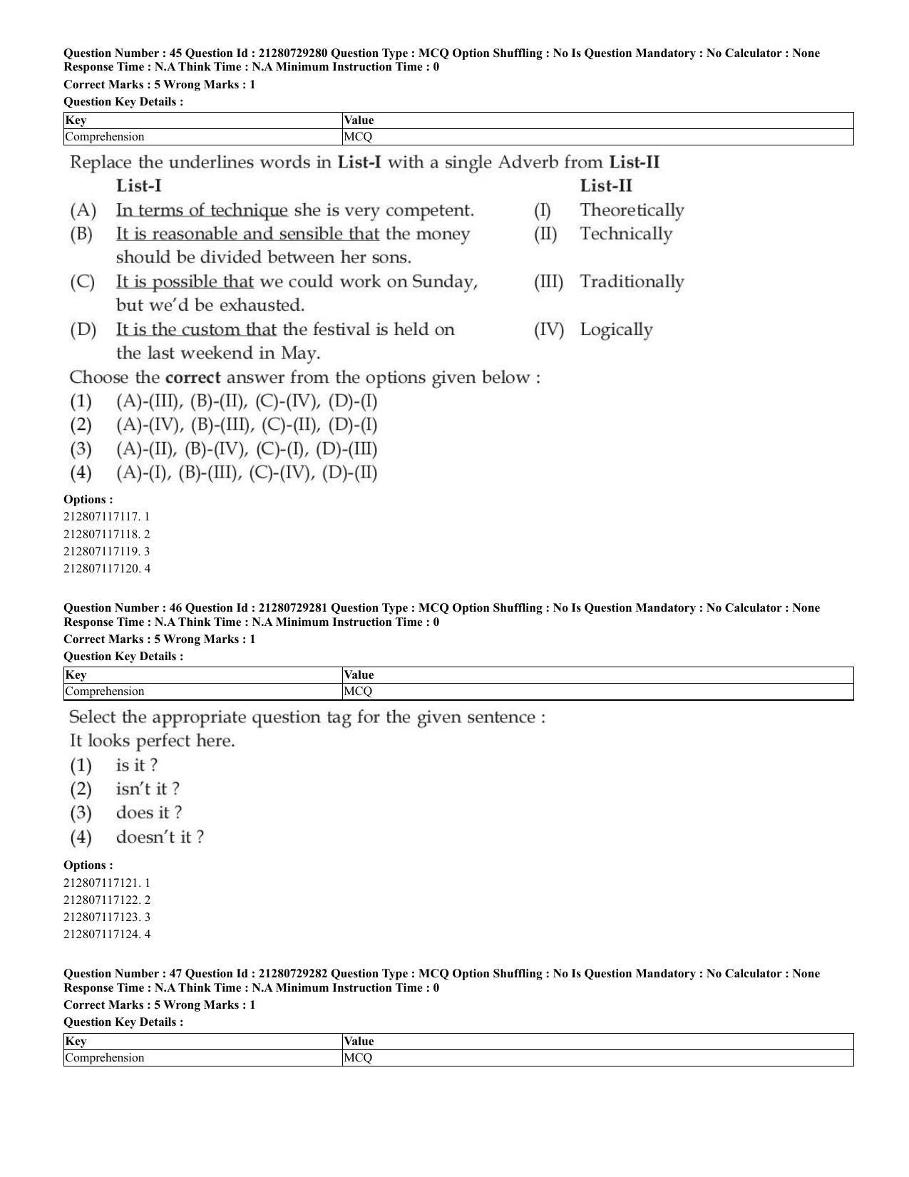 CUET 2023 English Shift 2 Question Papers - Page 26