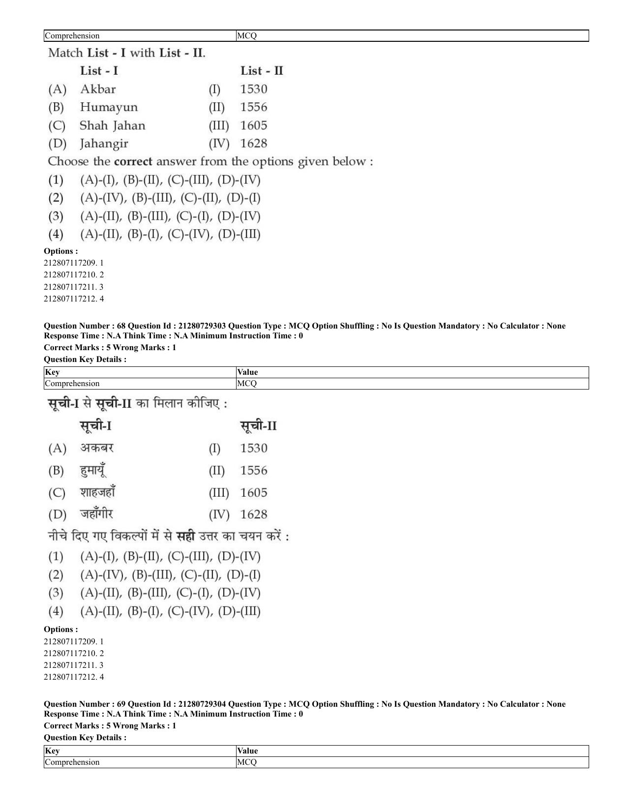 CUET 2023 English Shift 2 Question Papers - Page 42