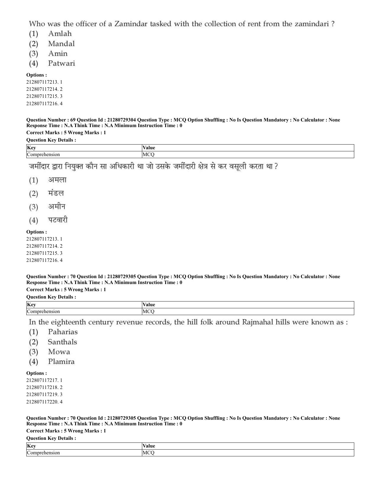 CUET 2023 English Shift 2 Question Papers - Page 43