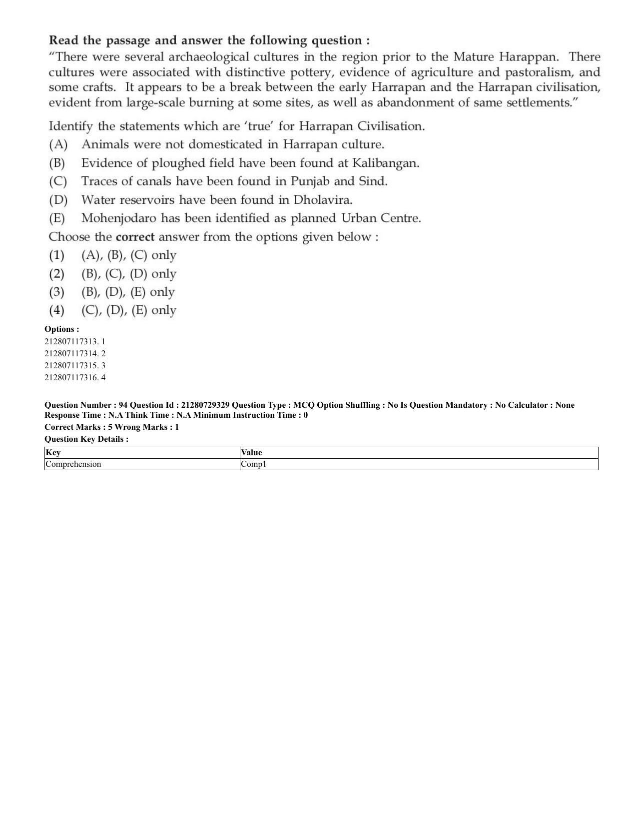 CUET 2023 English Shift 2 Question Papers - Page 63