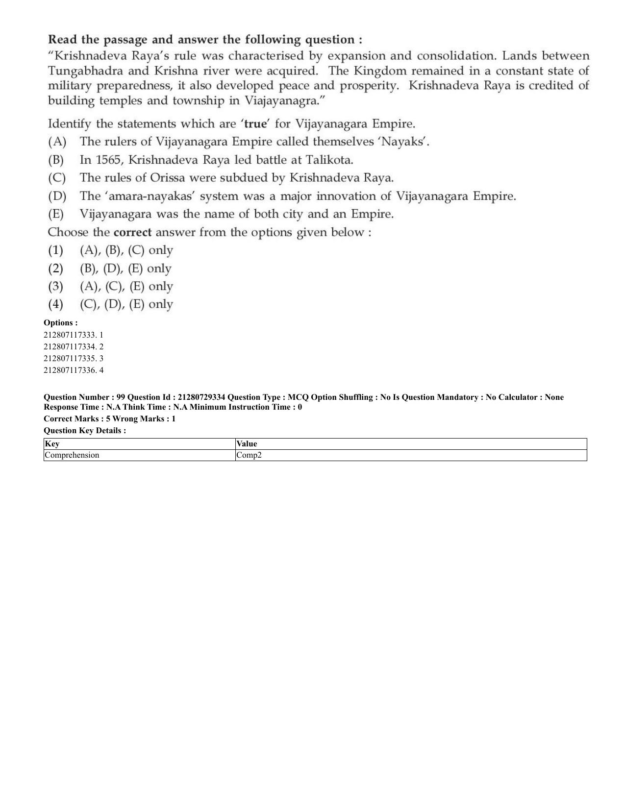 CUET 2023 English Shift 2 Question Papers - Page 70