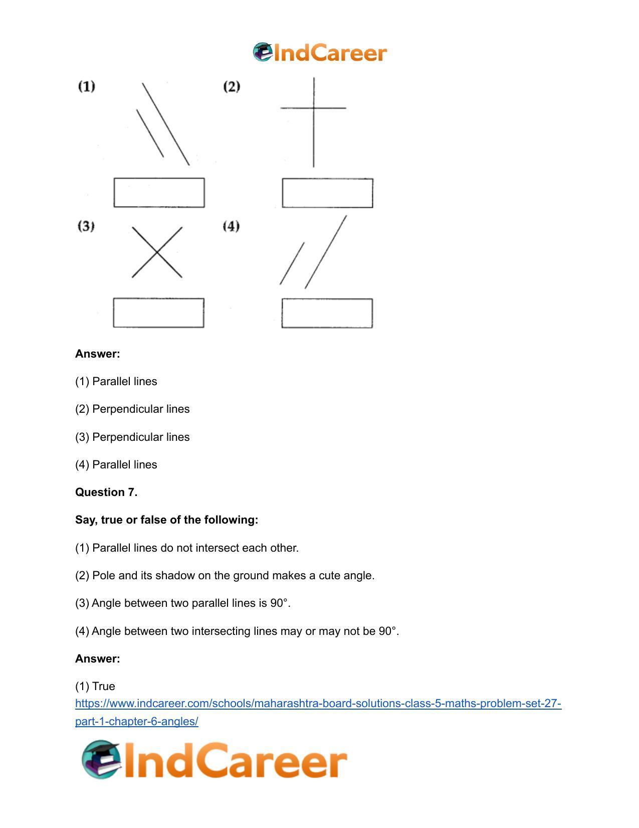 Maharashtra Board Solutions Class 5-Maths (Problem Set 27) - Part 1: Chapter 6- Angles - Page 9
