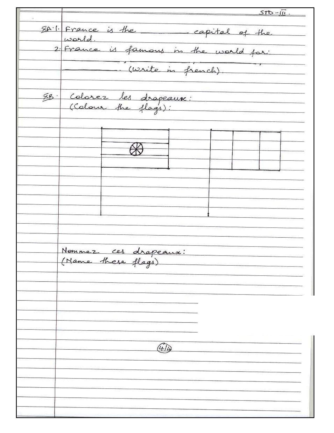 Worksheet for Class 3 French Assignment 2 - Page 4