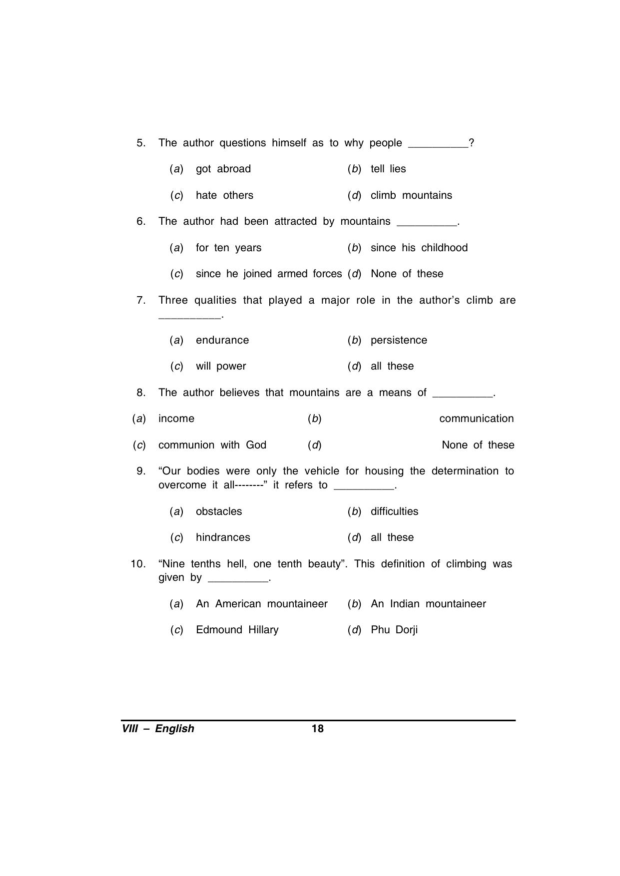 CBSE Worksheets for Class 8 English Assignment 75 - Page 2