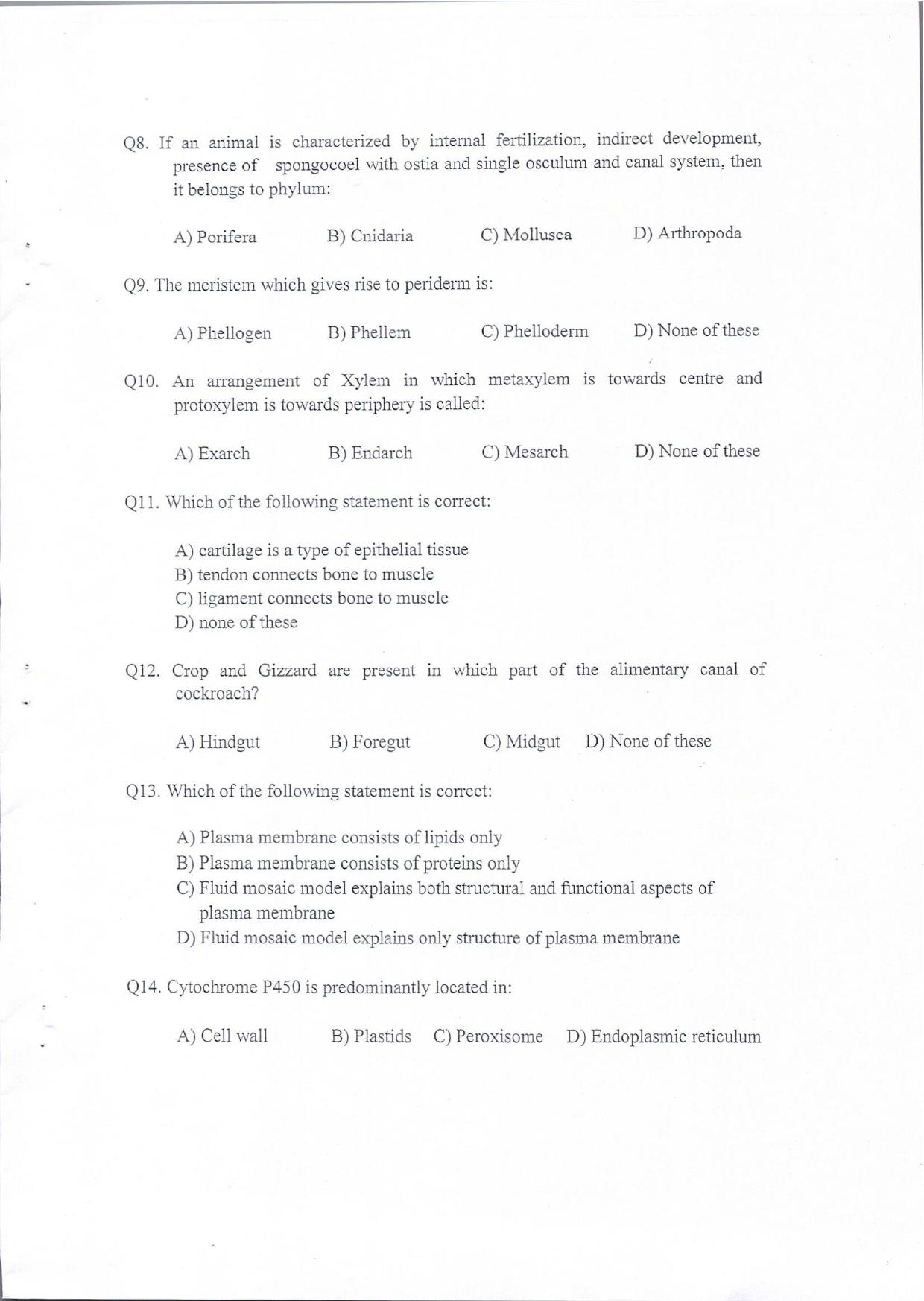 KUET 2024 Integrated Bsc MSc in Botany Question Paper - Page 3