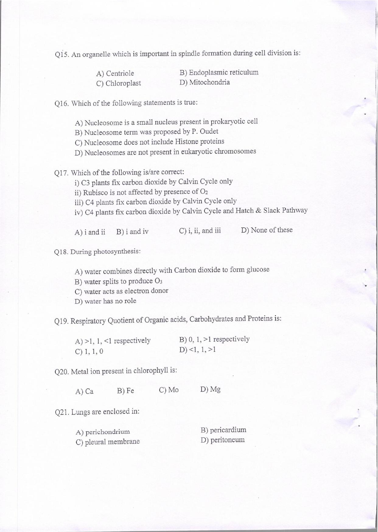 KUET 2024 Integrated Bsc MSc in Botany Question Paper - Page 4