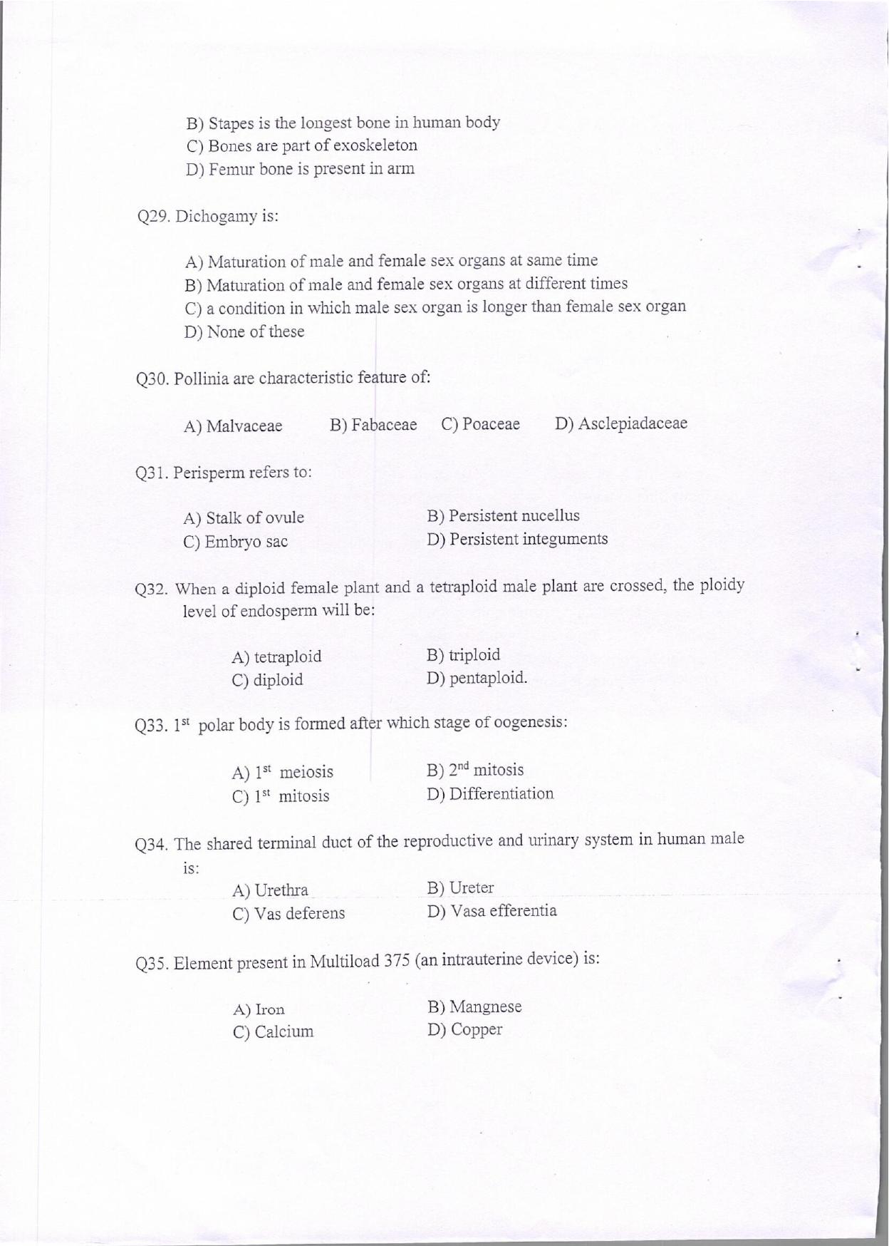 KUET 2024 Integrated Bsc MSc in Botany Question Paper - Page 6