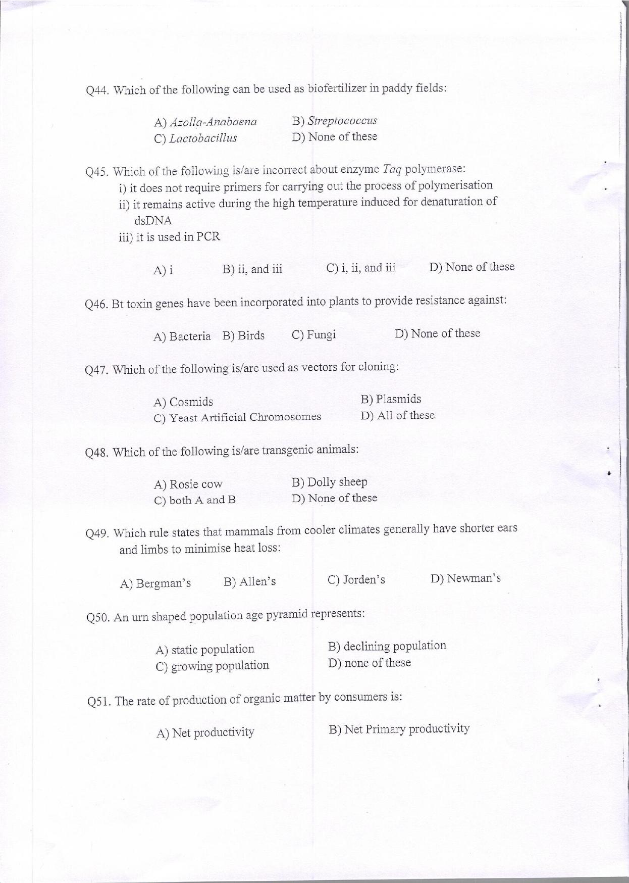 KUET 2024 Integrated Bsc MSc in Botany Question Paper - Page 8