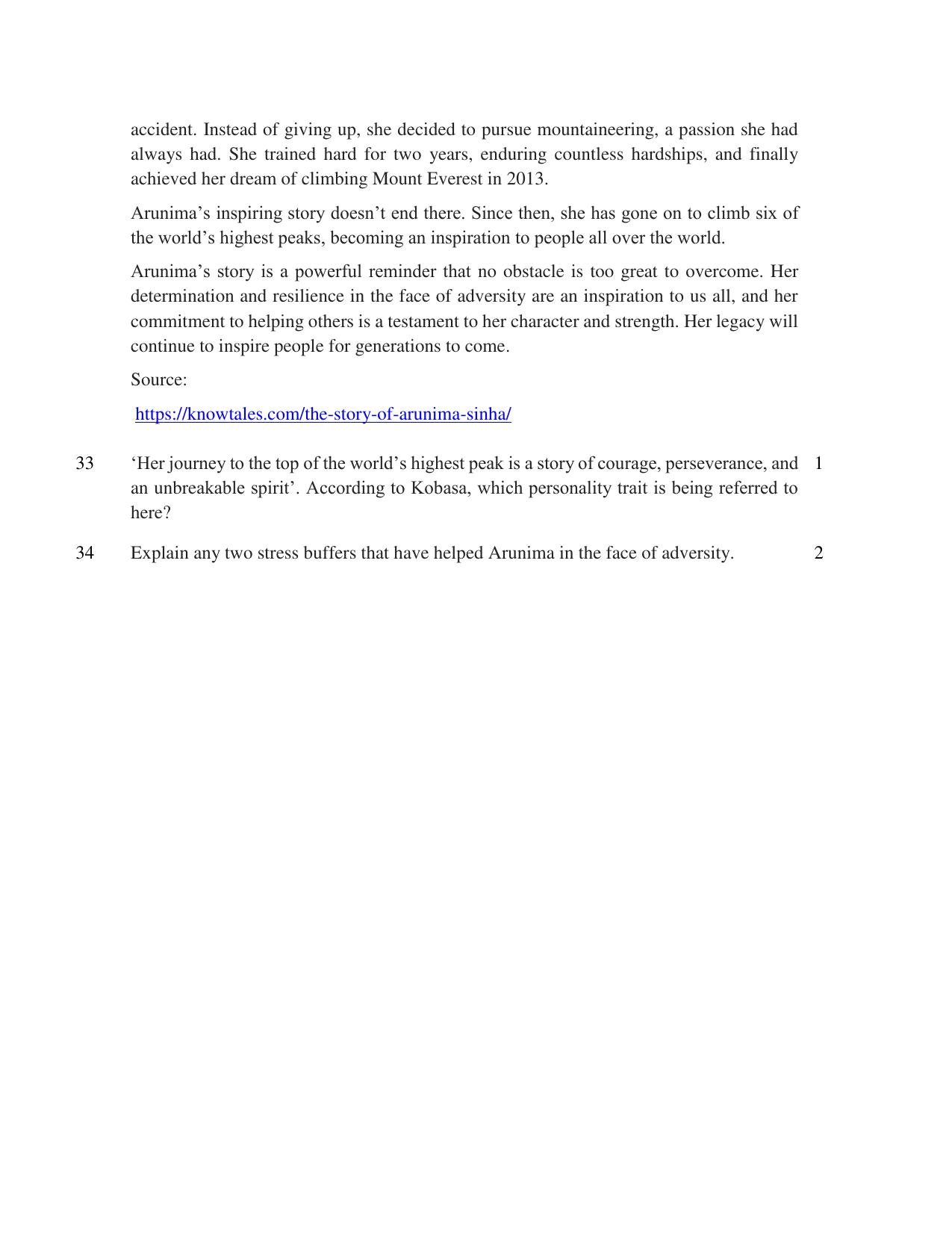 CBSE Class 12 Psychology SET 1 Practice Questions 2023-24  - Page 8