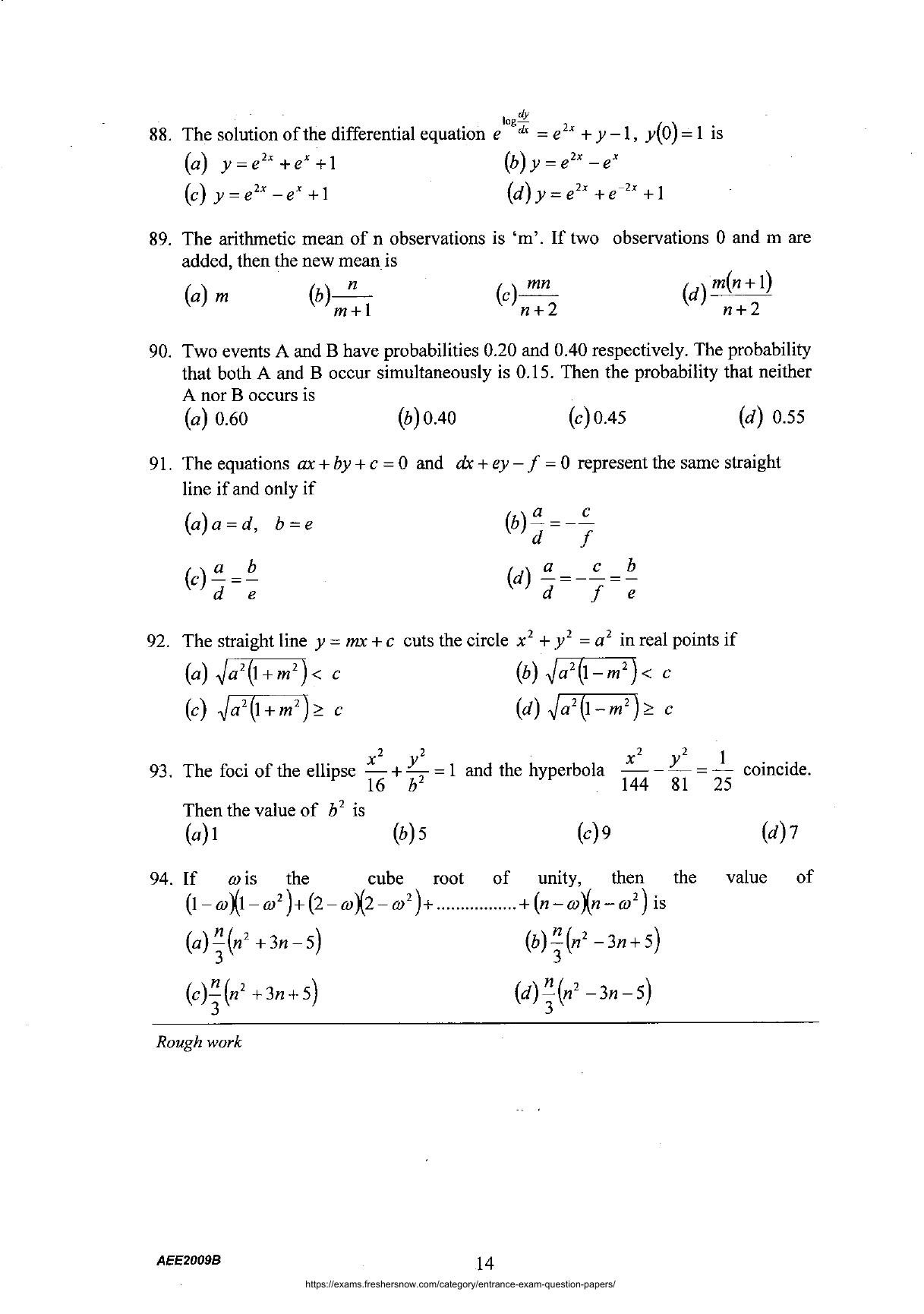 AEEE 2009 Question Paper - Page 13