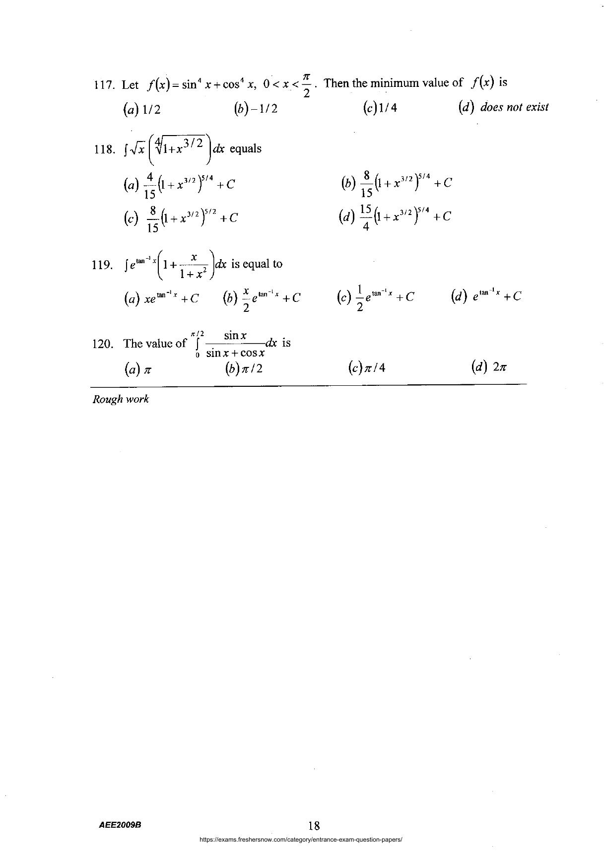 AEEE 2009 Question Paper - Page 17