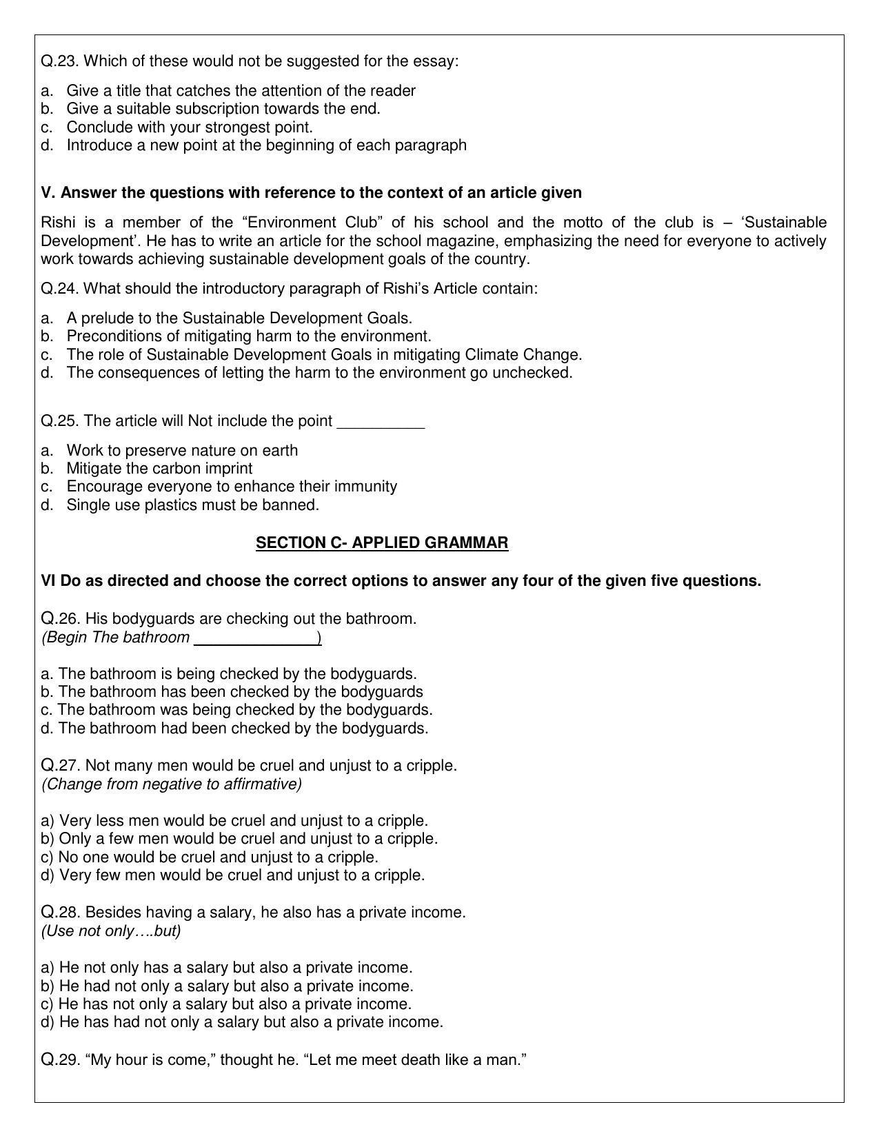 CBSE Class 12 English Elective Sample Paper 2021-22 - Page 9