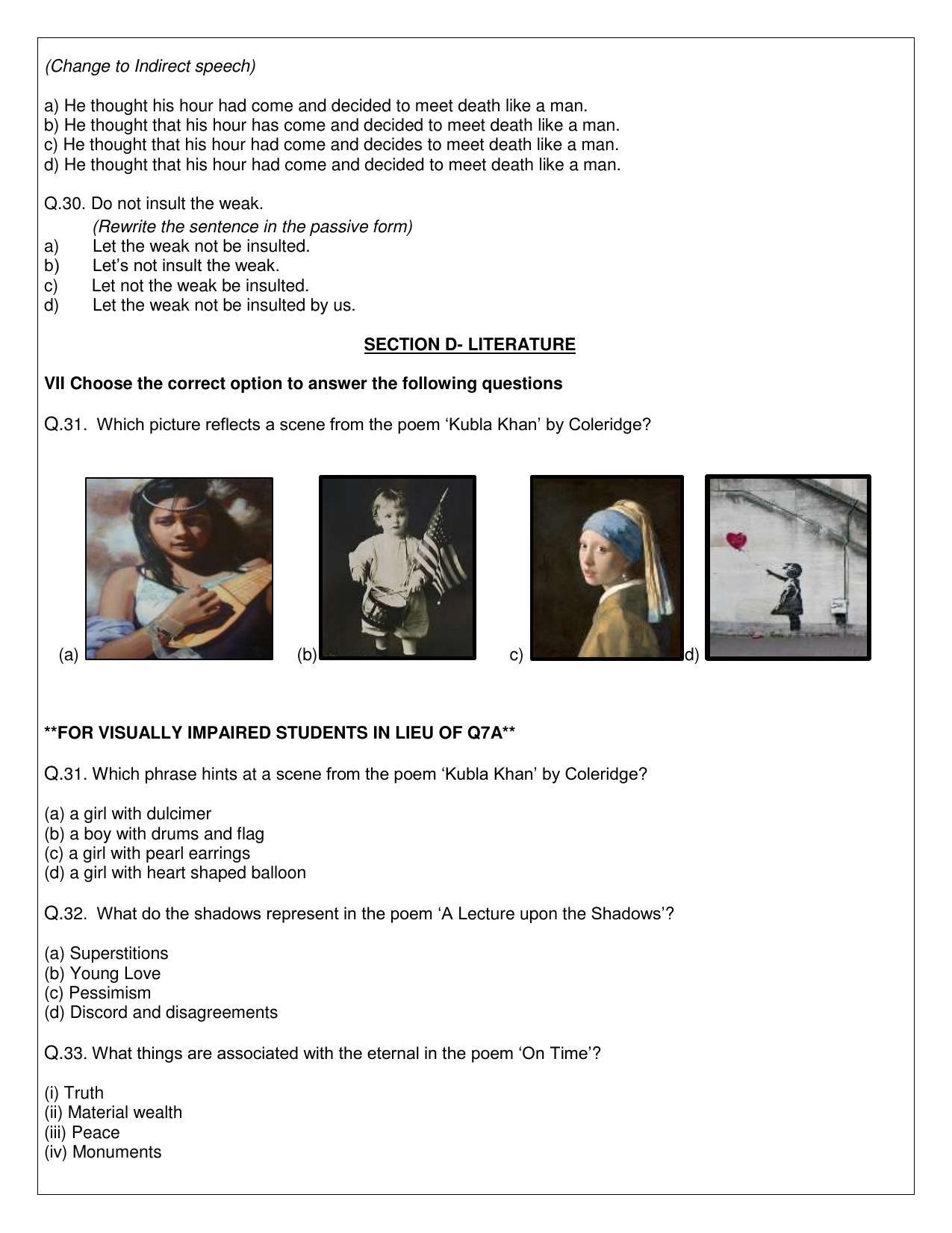 CBSE Class 12 English Elective Sample Paper 2021-22 - Page 10