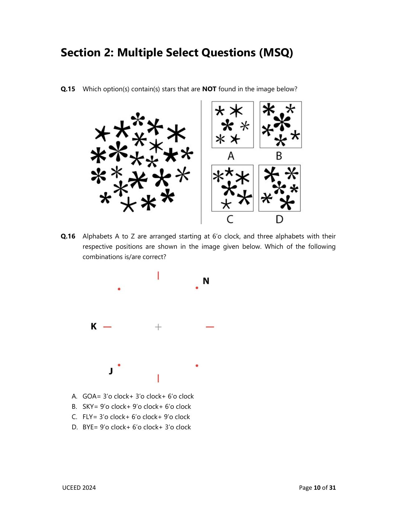 UCEED 2024 Question Paper - Page 10