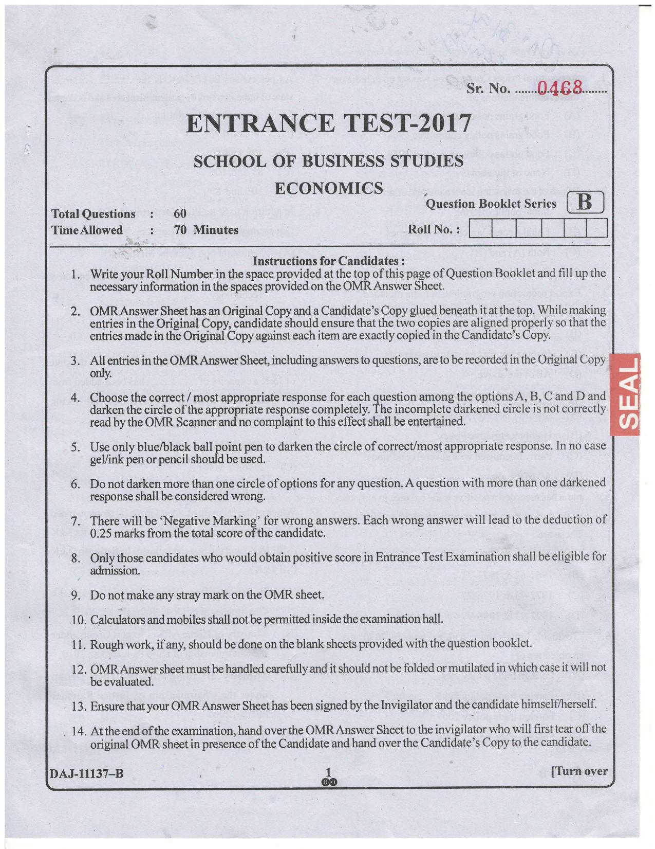 KUET 2024 M.A. Economics Question Paper - Page 59