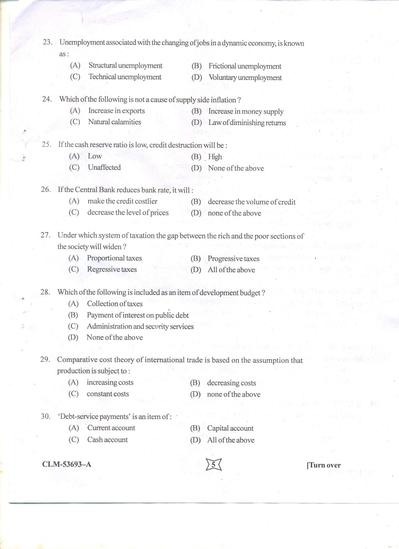 KUET 2024 M.A. Economics Question Paper - Page 81