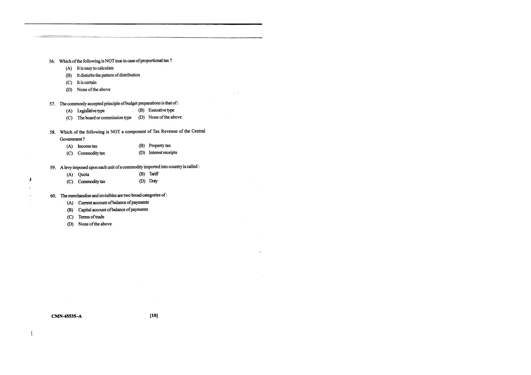 KUET 2024 M.A. Economics Question Paper - Page 94