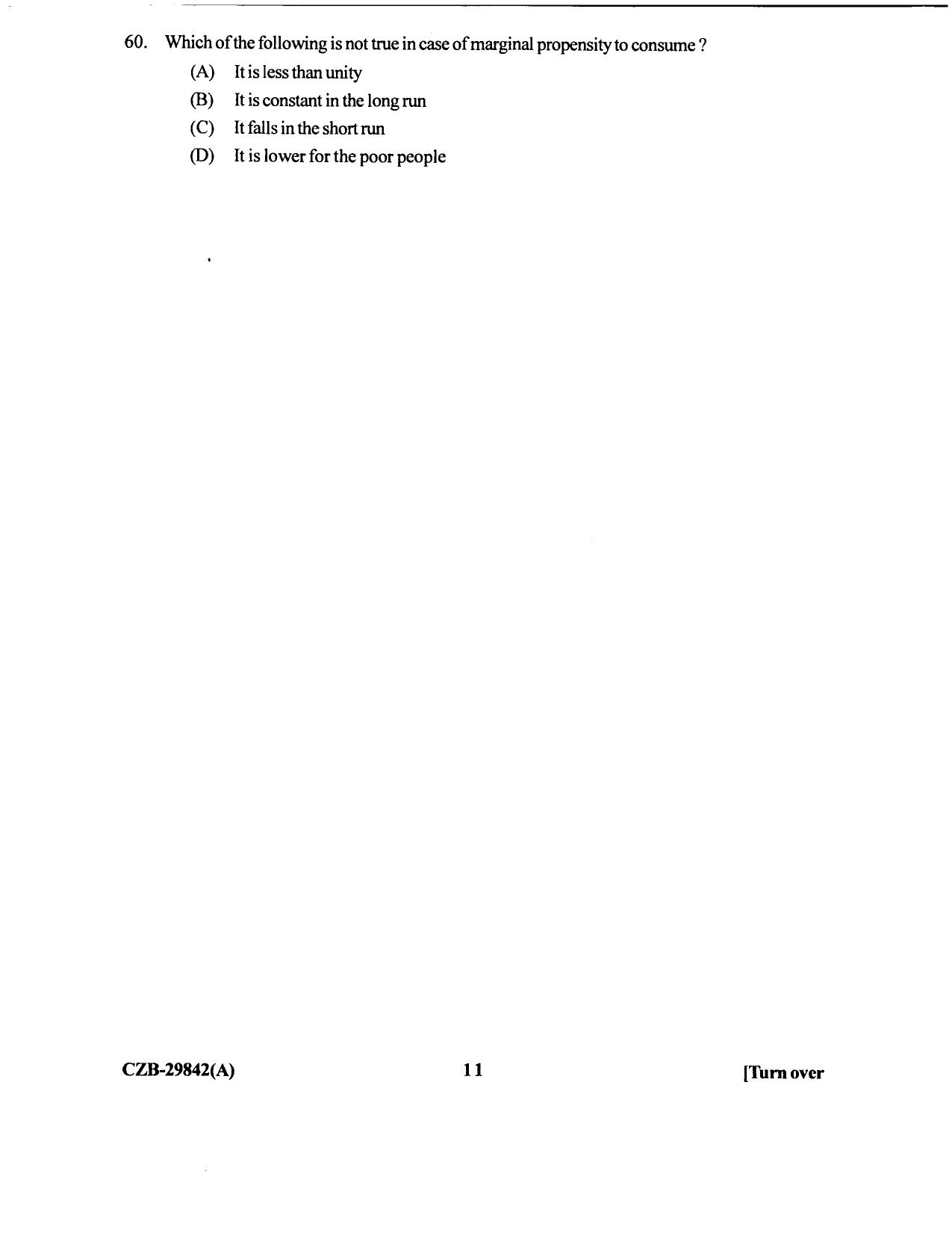 KUET 2024 M.A. Economics Question Paper - Page 104