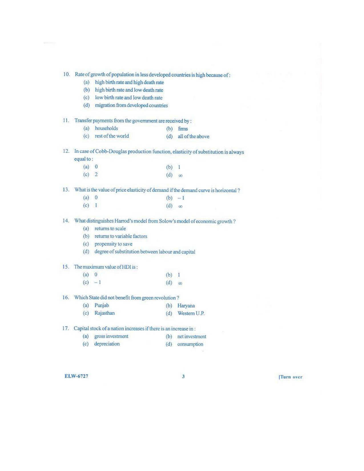 KUET 2024 M.A. Economics Question Paper - Page 115