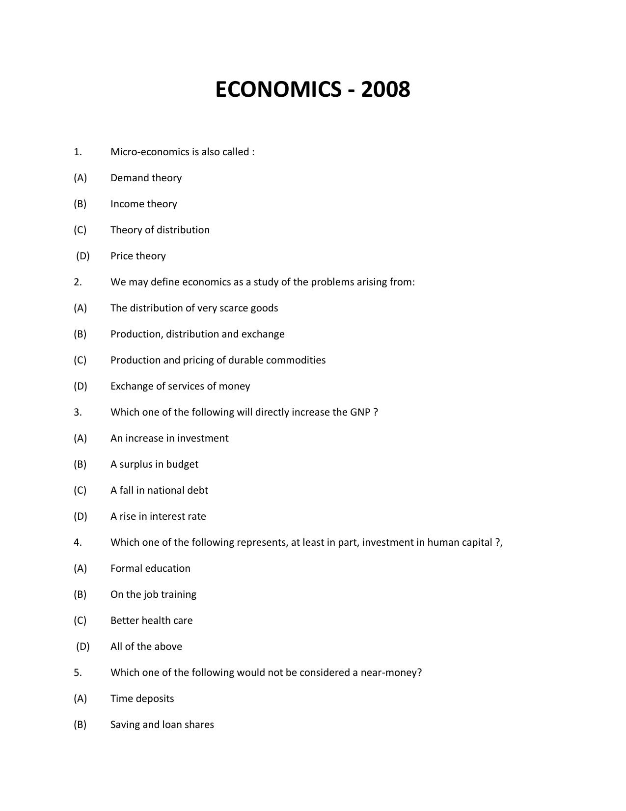KUET 2024 M.A. Economics Question Paper - Page 121