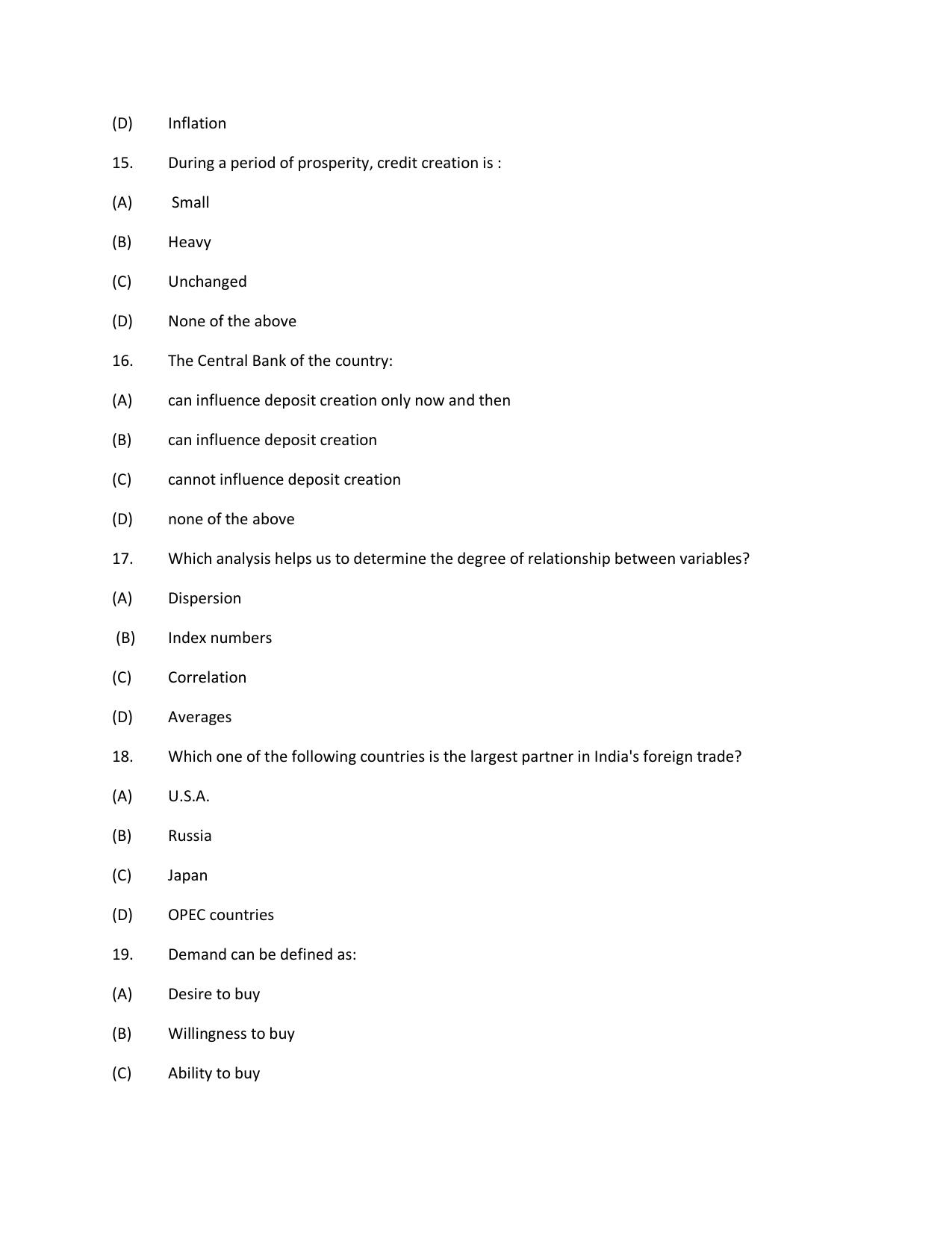KUET 2024 M.A. Economics Question Paper - Page 124