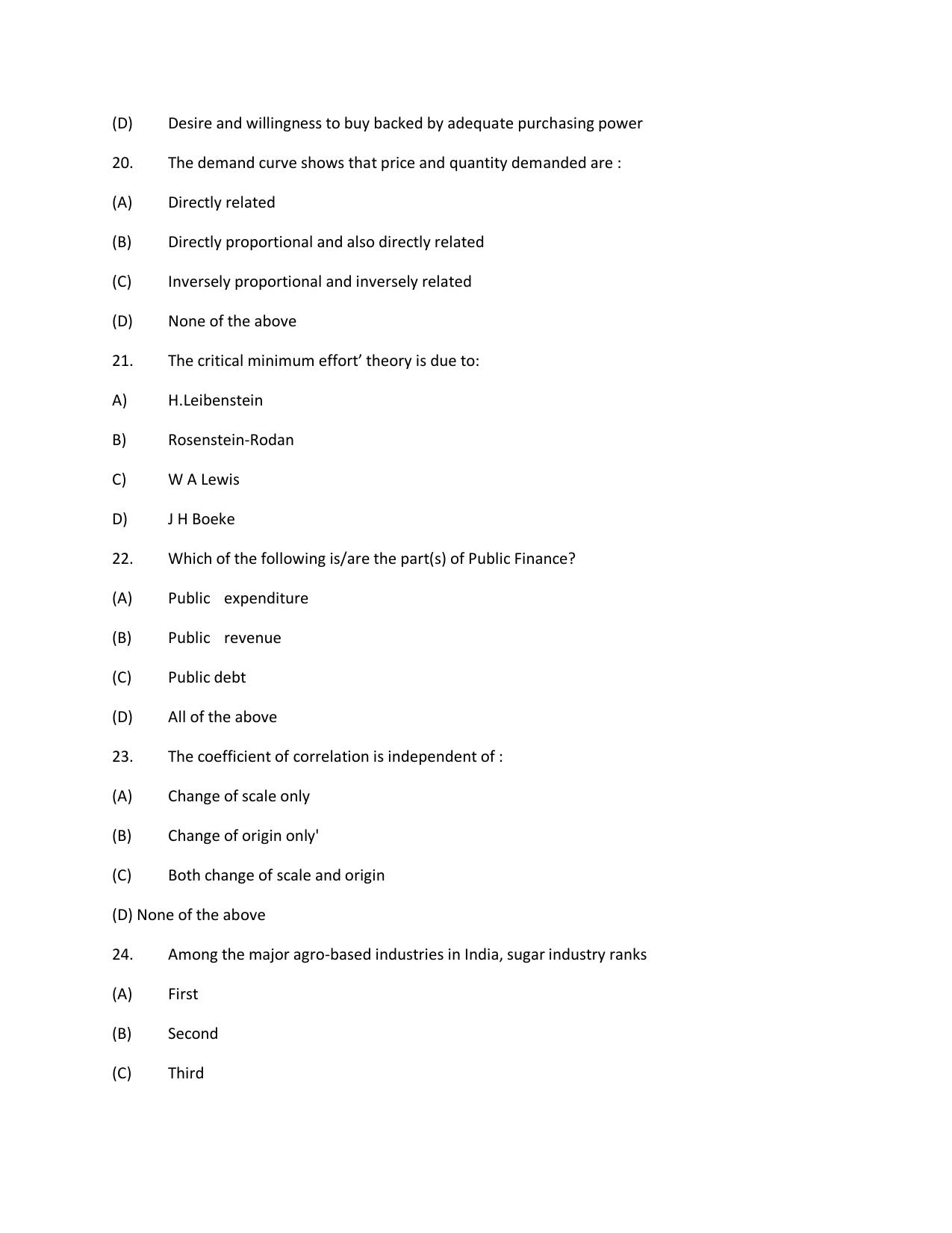 KUET 2024 M.A. Economics Question Paper - Page 125