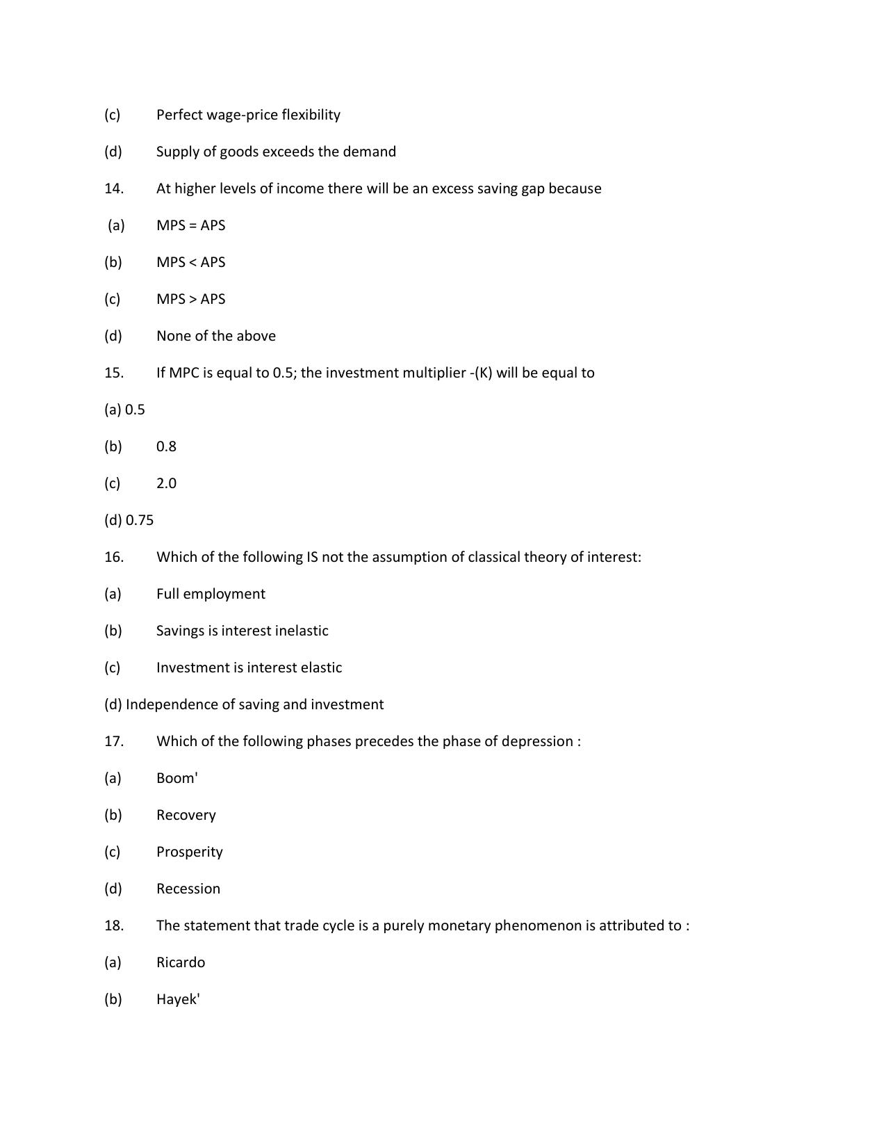 KUET 2024 M.A. Economics Question Paper - Page 136