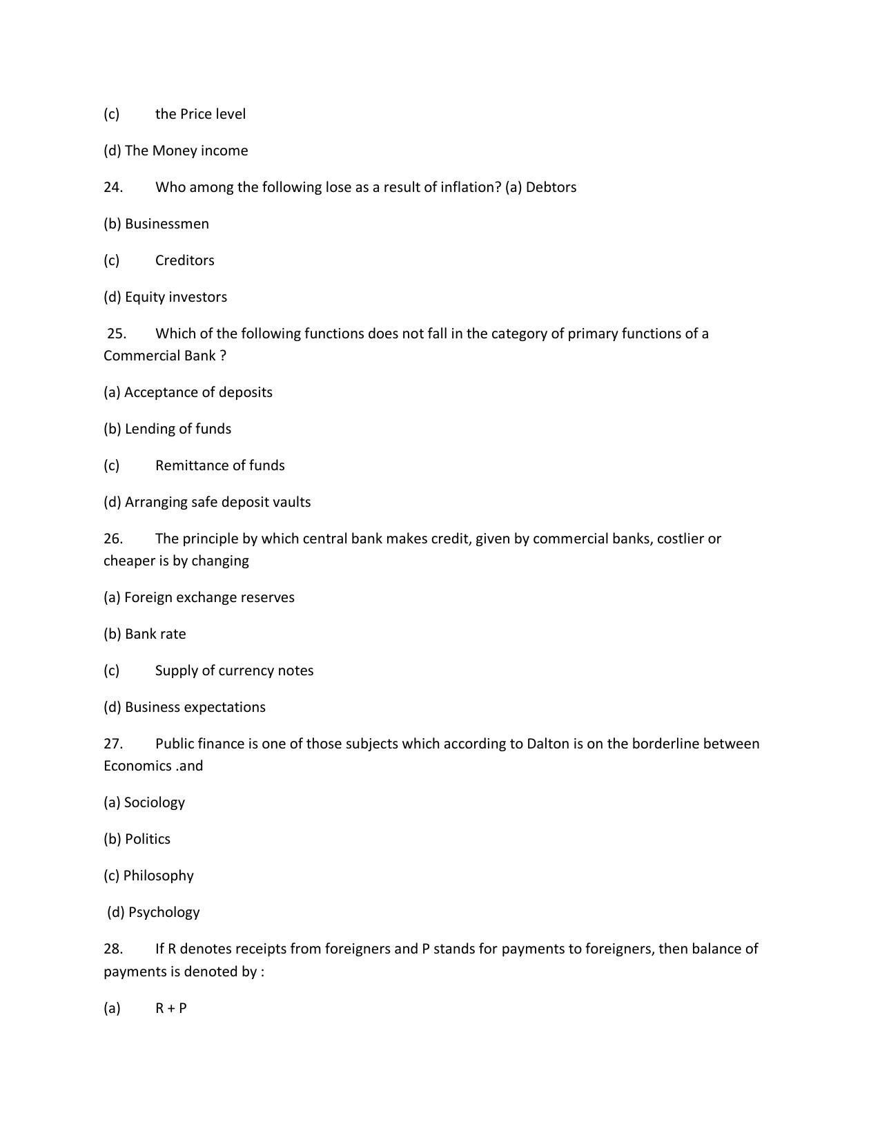 KUET 2024 M.A. Economics Question Paper - Page 138