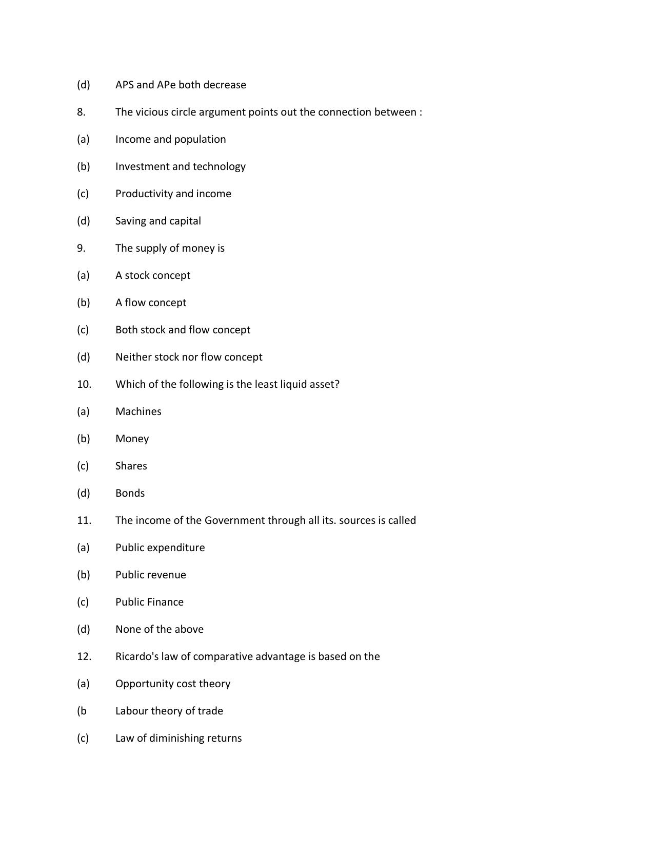 KUET 2024 M.A. Economics Question Paper - Page 147