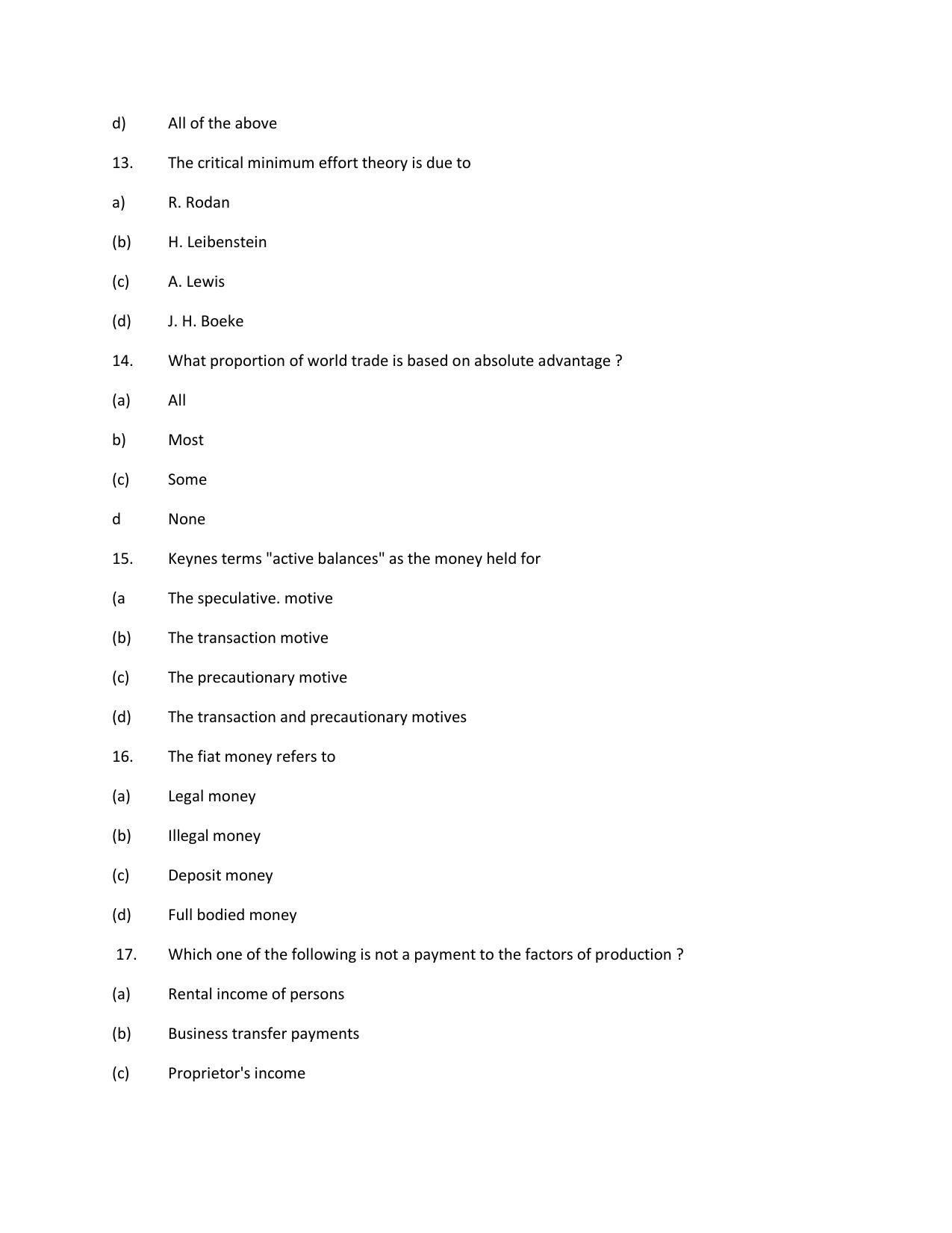 KUET 2024 M.A. Economics Question Paper - Page 148