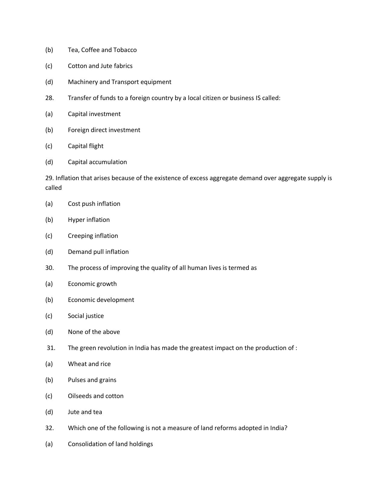 KUET 2024 M.A. Economics Question Paper - Page 151