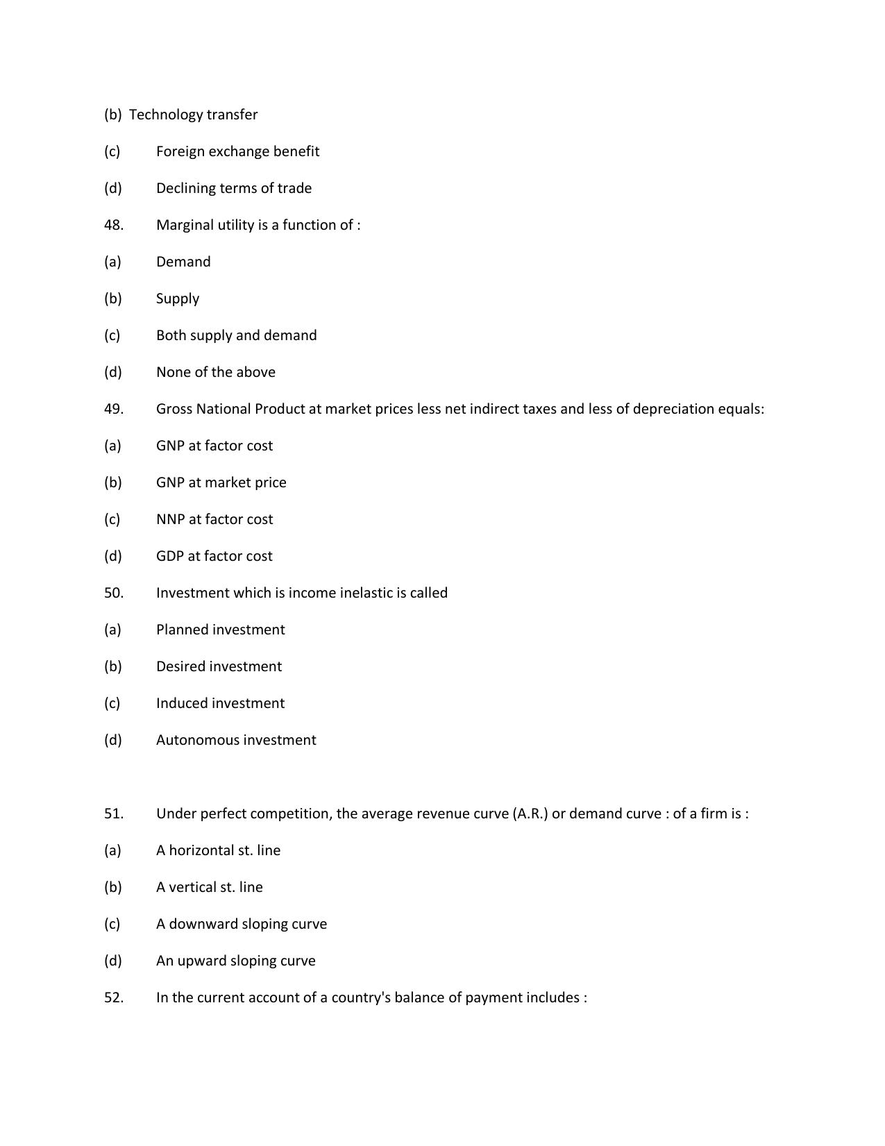 KUET 2024 M.A. Economics Question Paper - Page 155